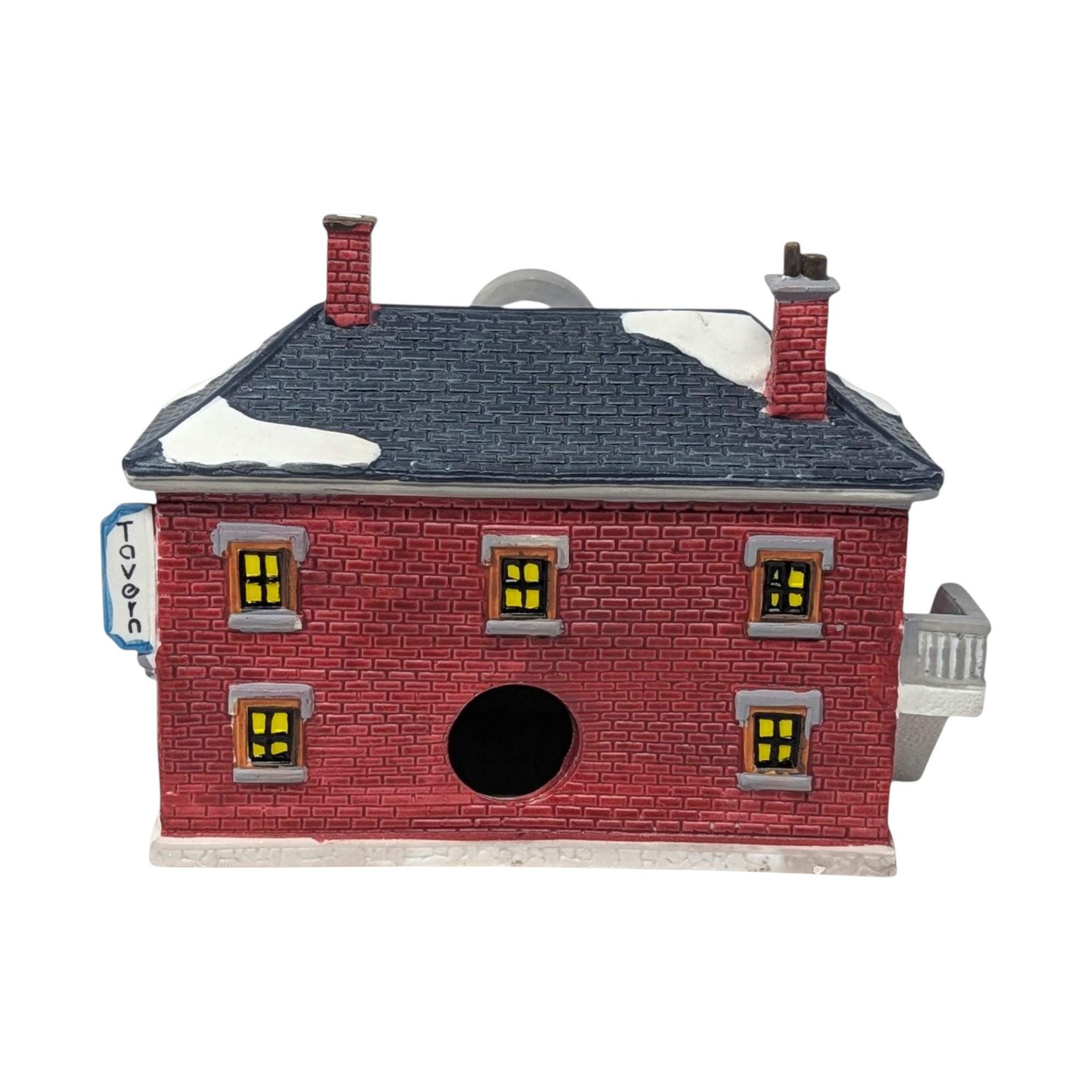 Vintage 1994 Lemax The Old Bull and Bear: Dickensvale Lighted Christmas Village Pub