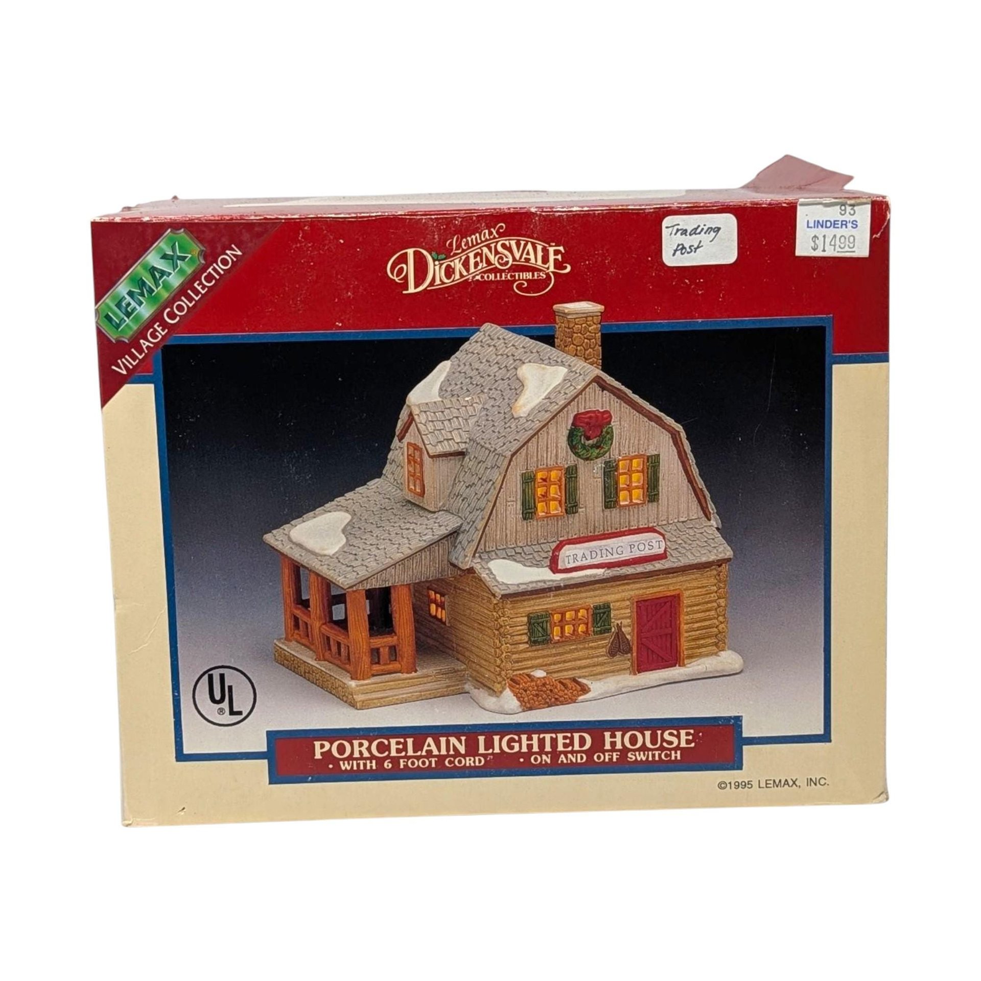 Vintage 1994 Lemax Trading Post: Dickensvale Lighted Christmas Village House