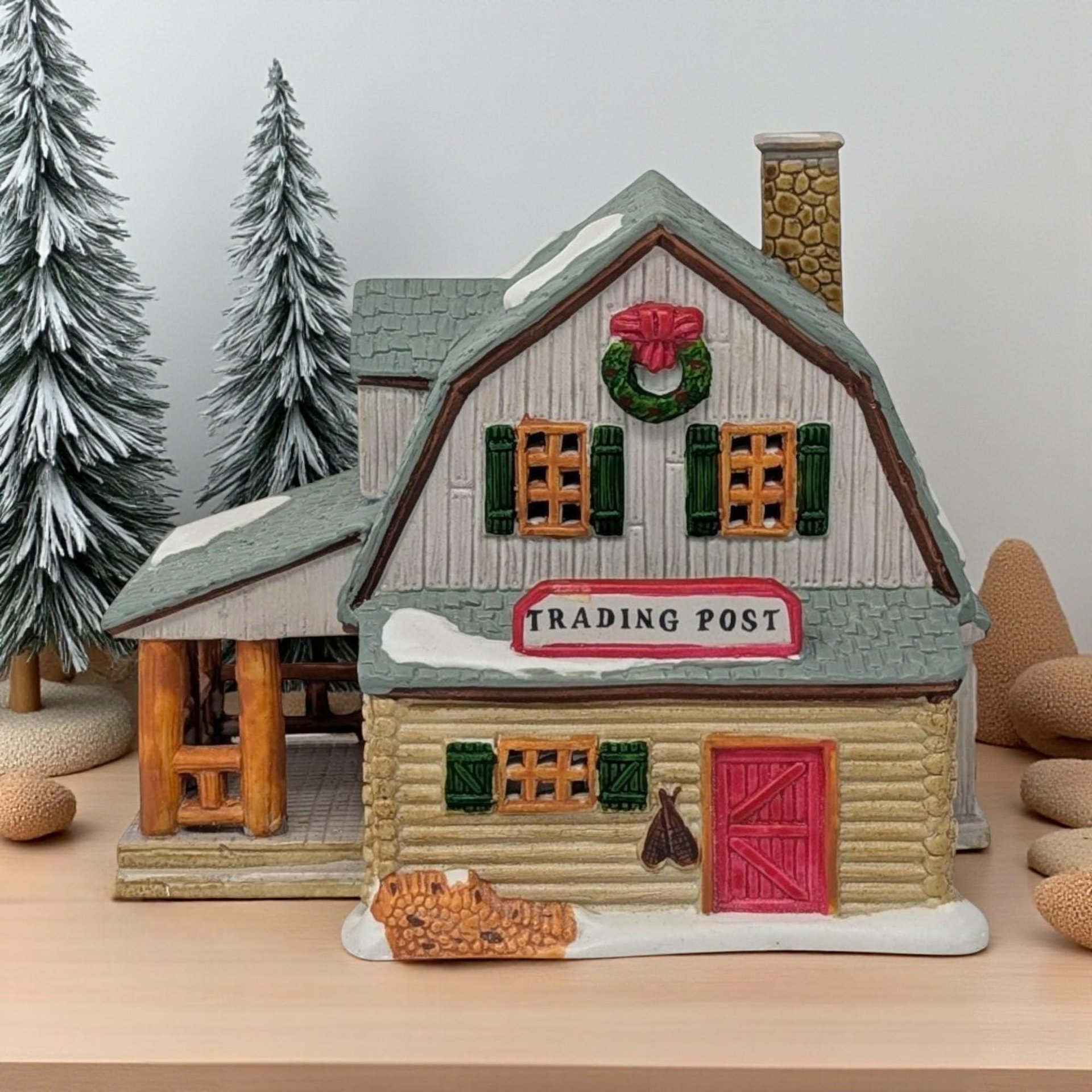 Vintage 1994 Lemax Trading Post: Dickensvale Lighted Christmas Village House