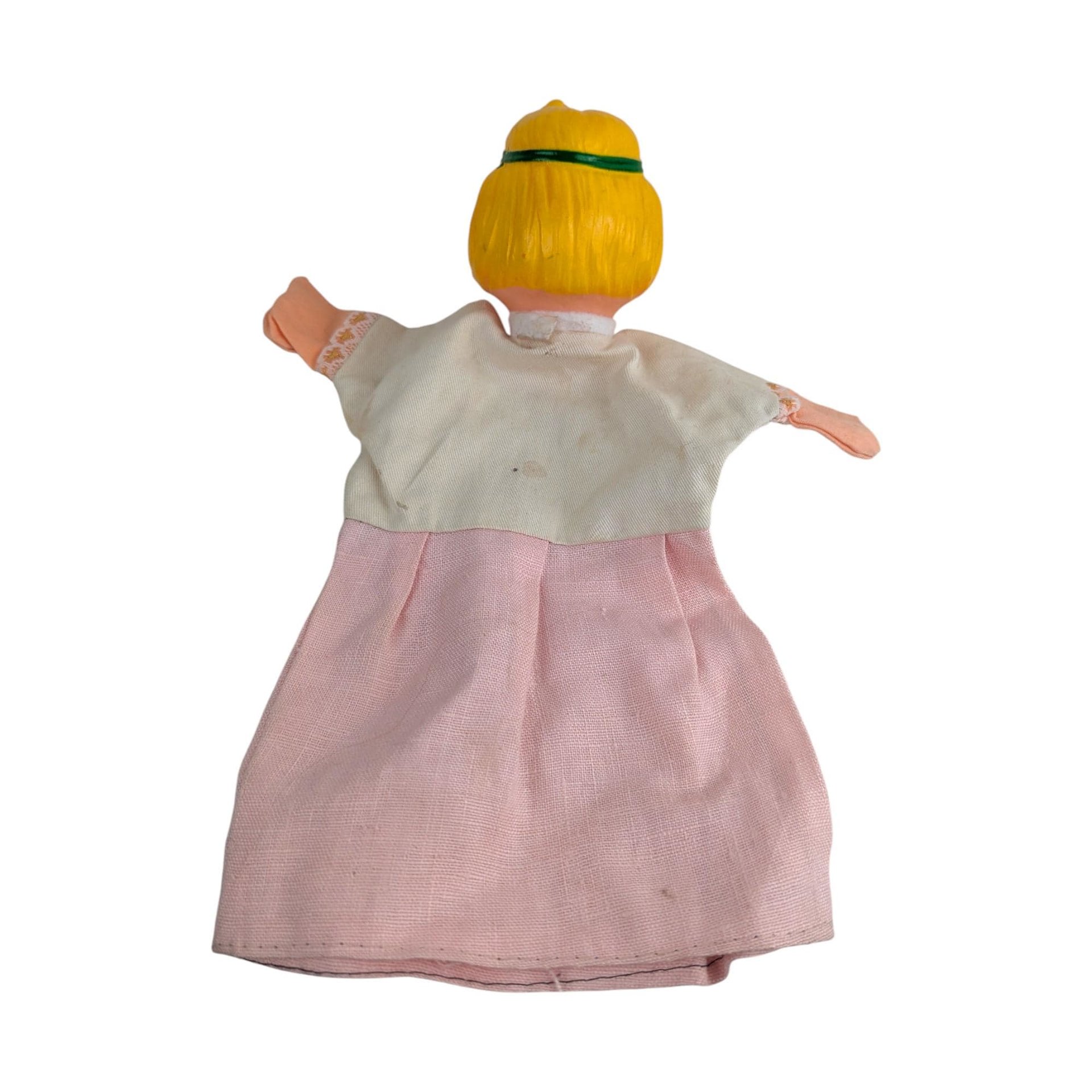 Vintage Princess Hand Puppet: Rubber Head Fairy Tale Storytelling Toy
