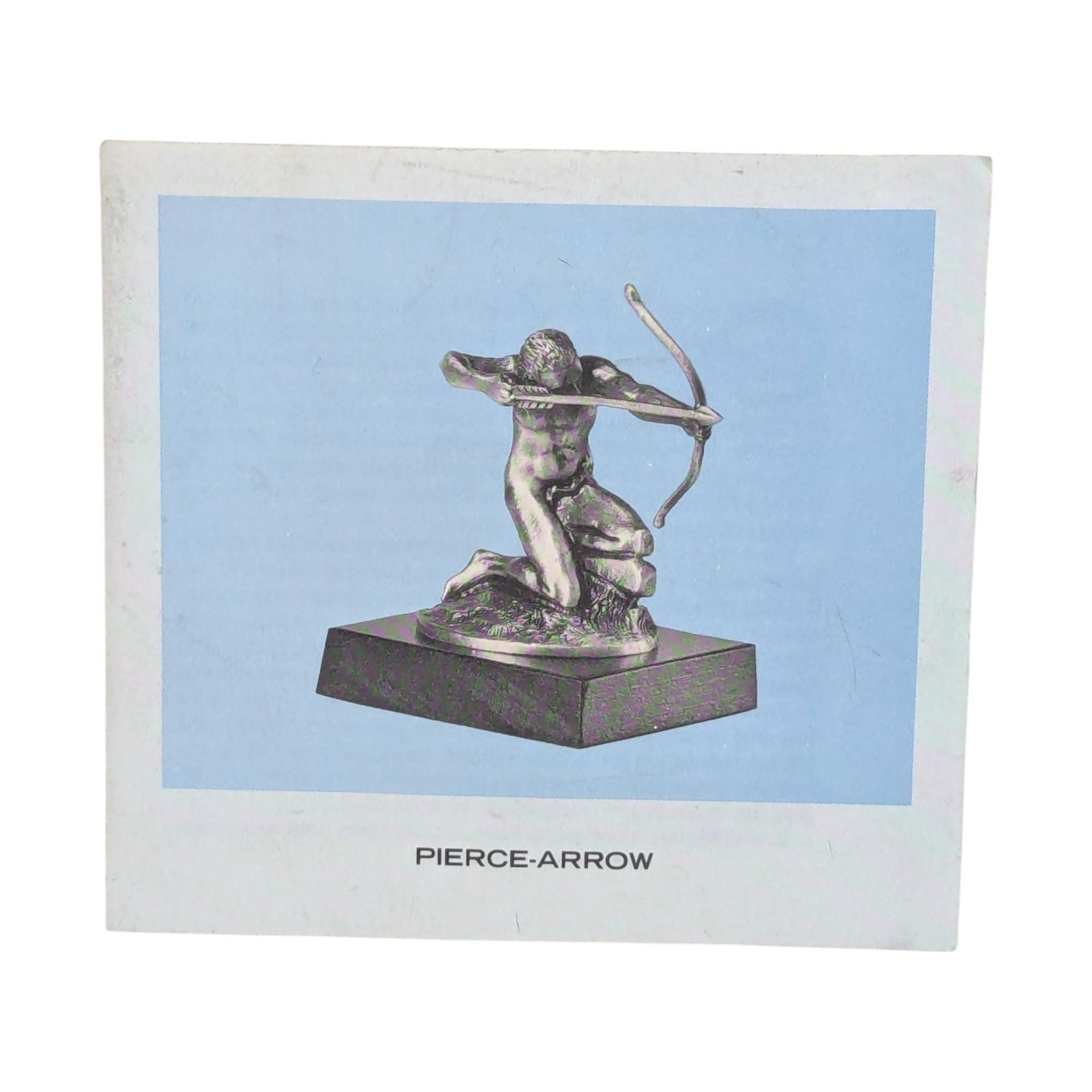 Vintage 1981 Pierce-Arrow Hood Ornament: Franklin Mint Pewter Archer Sculpture