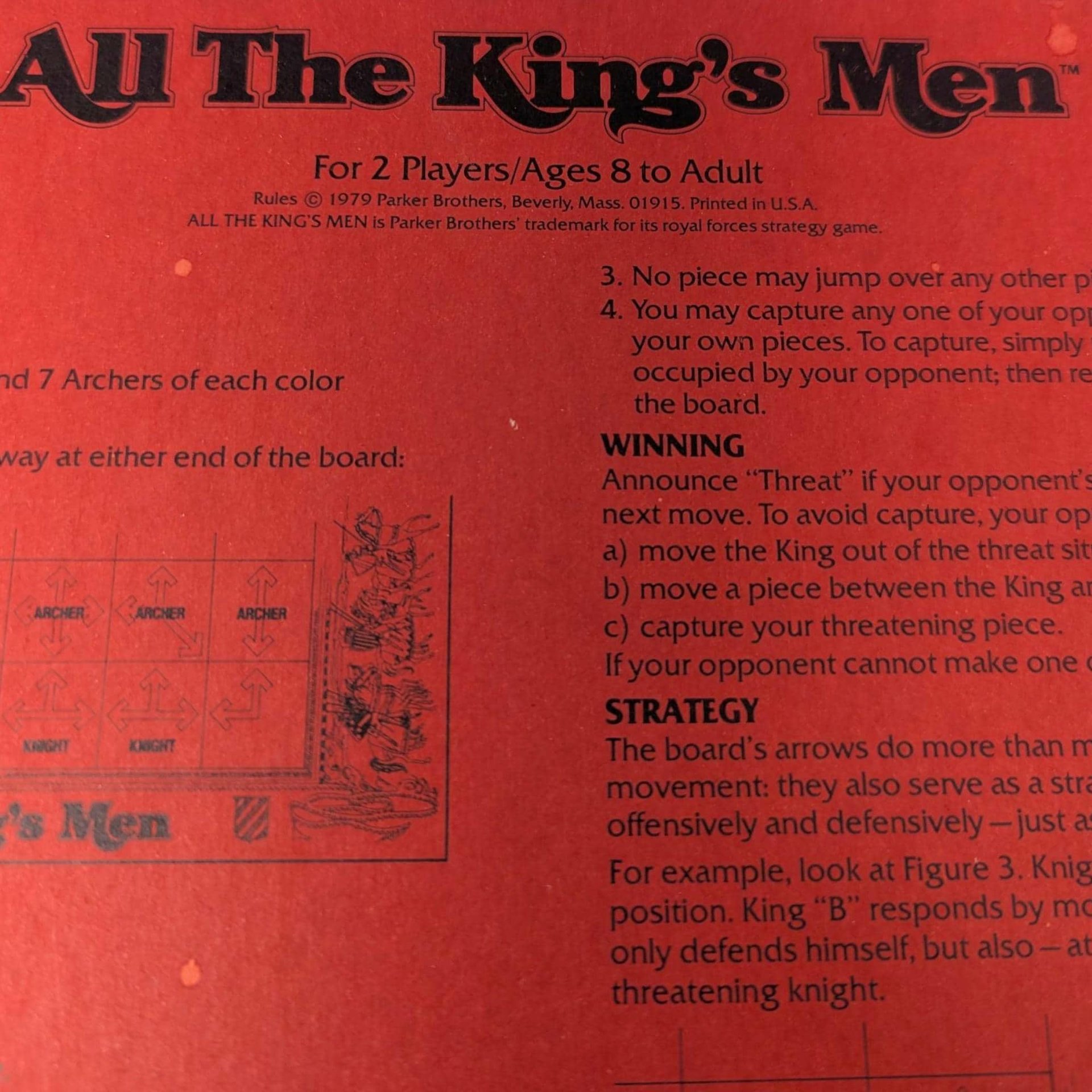 Vintage 1979 All The King's Men Game: Parker Brothers Strategy Board Game