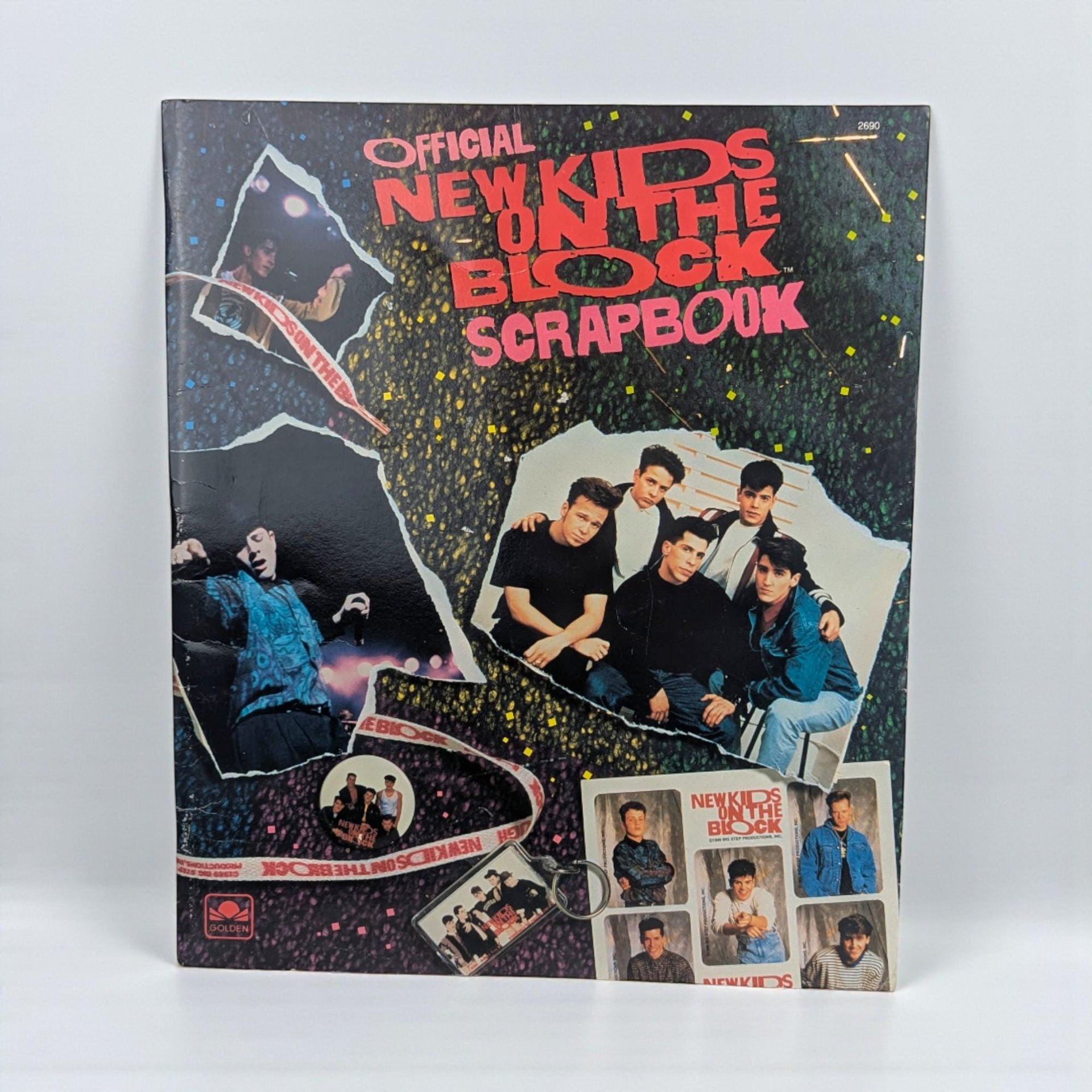 Vintage 1990 New Kids on the Block Scrapbook: Scholastic Official NKOTB Memorabilia