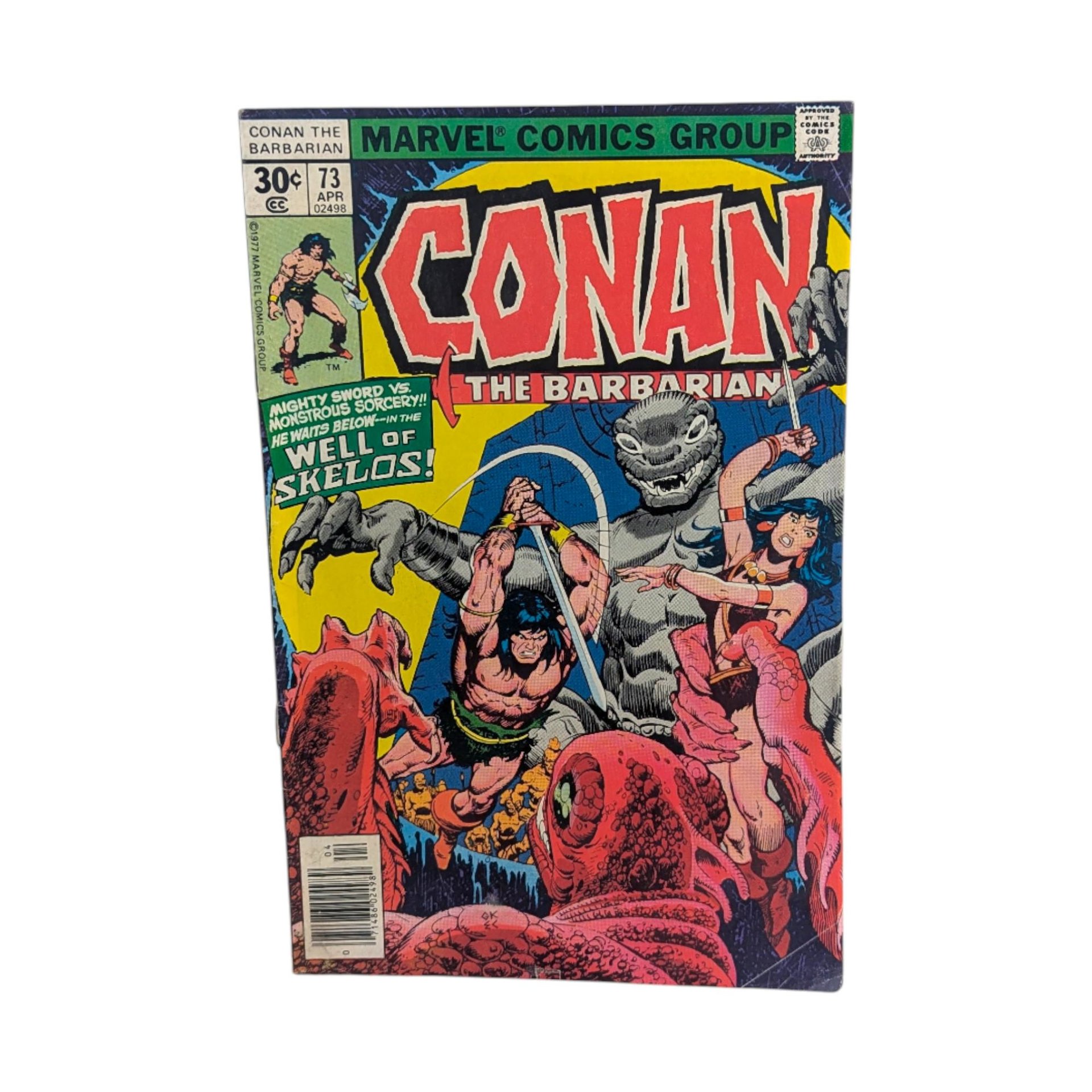 Vintage 1977 Conan the Barbarian Comic Lot: Marvel Comics Issues 73-80, Bronze Age
