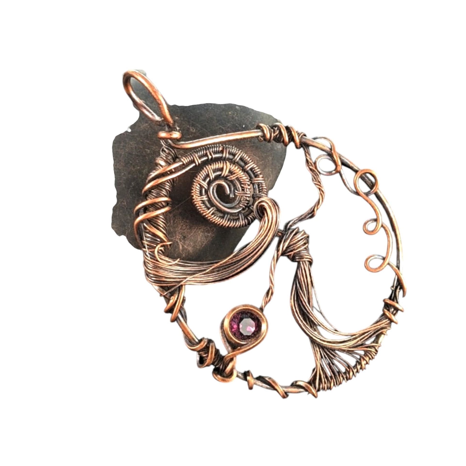 Copper Wire Goddess Pendant: Tree of Life Female Form, Handmade Artisan Jewelry