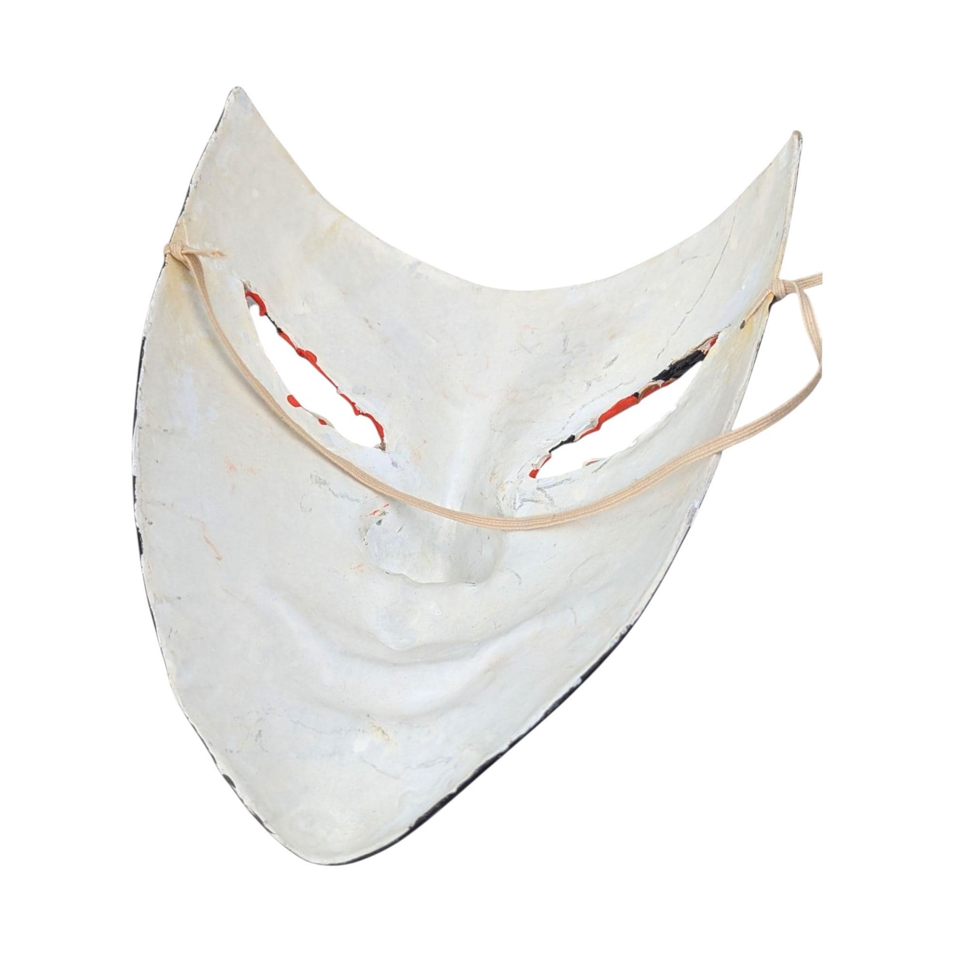 Vintage 1990s Venetian Carnival Mask: Handmade Papier-Mâché Wall Art, Italy