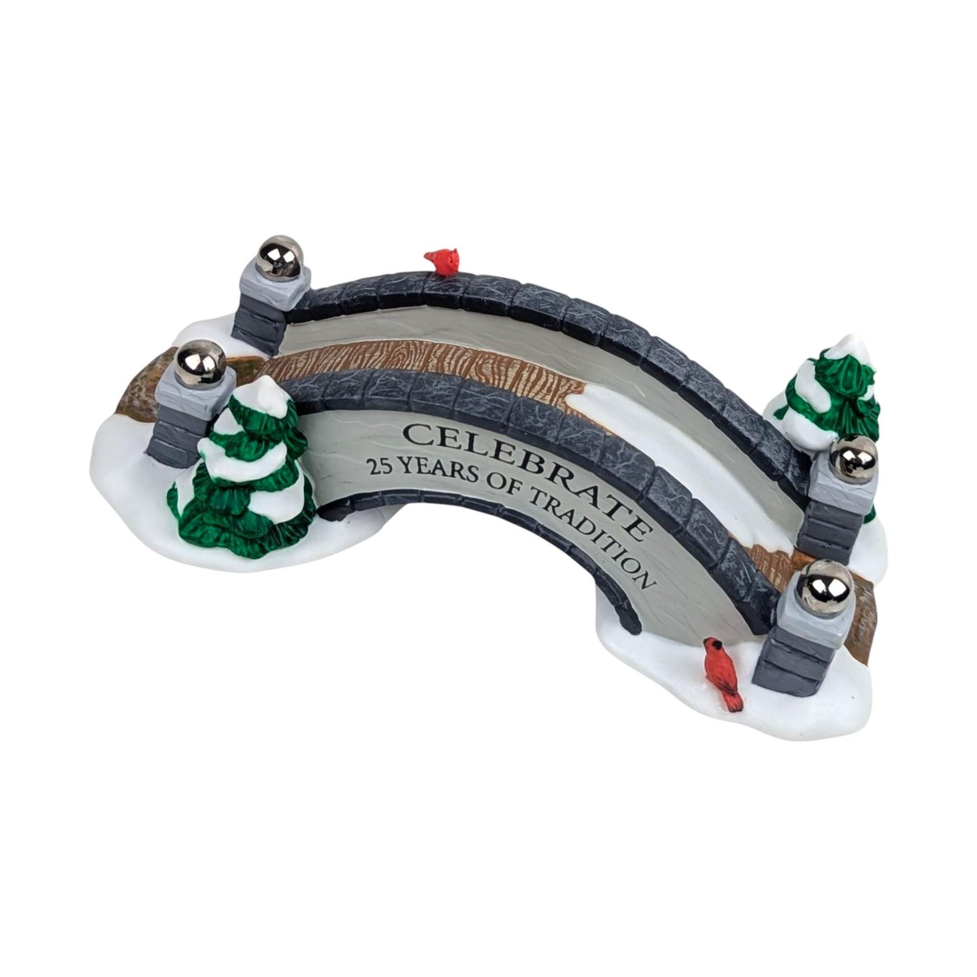 Vintage 2001 Anniversary Footbridge: Department 56 Snow Village Event Piece