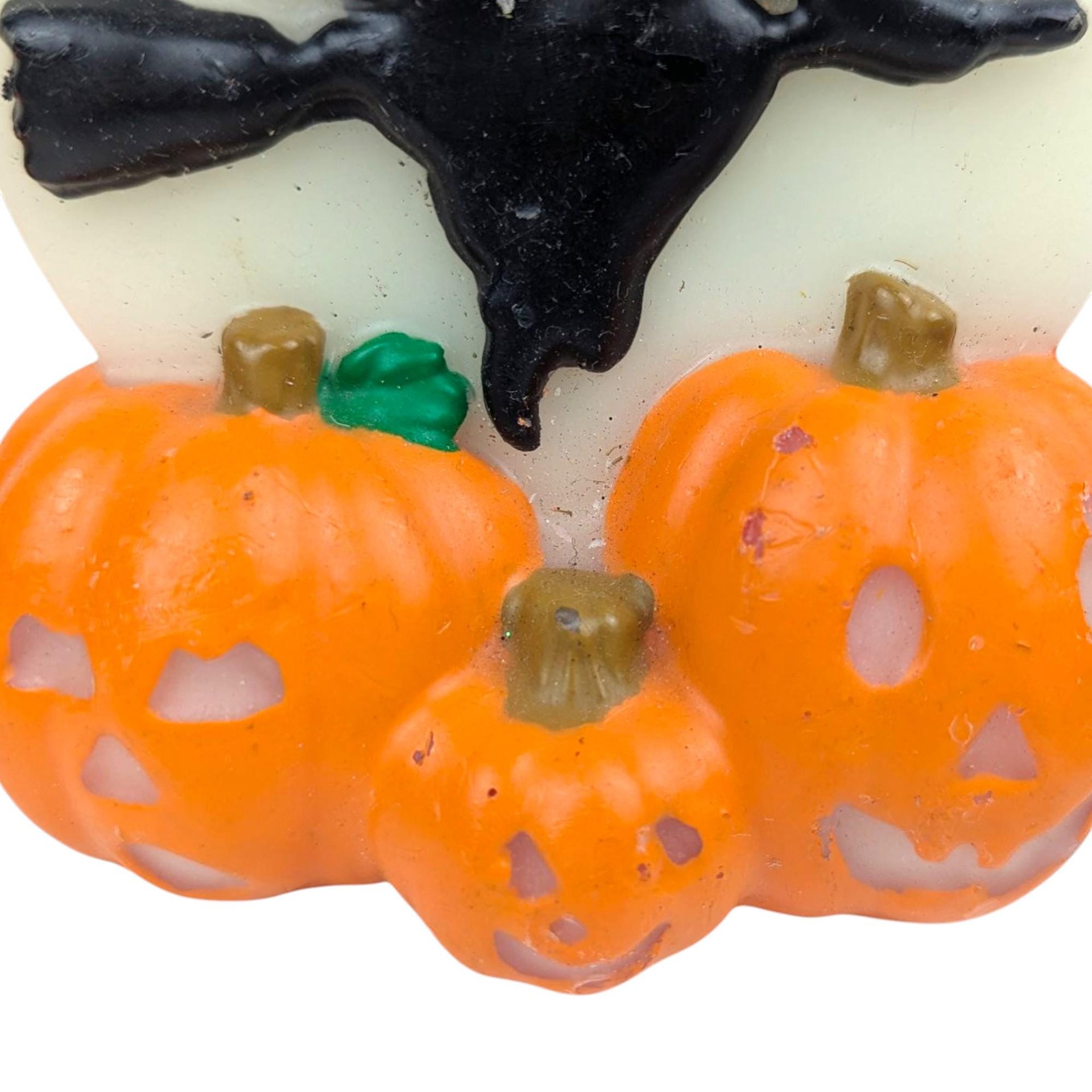 Vintage Papel Halloween Witch Candles: Set of 2 Jack O' Lantern Decor