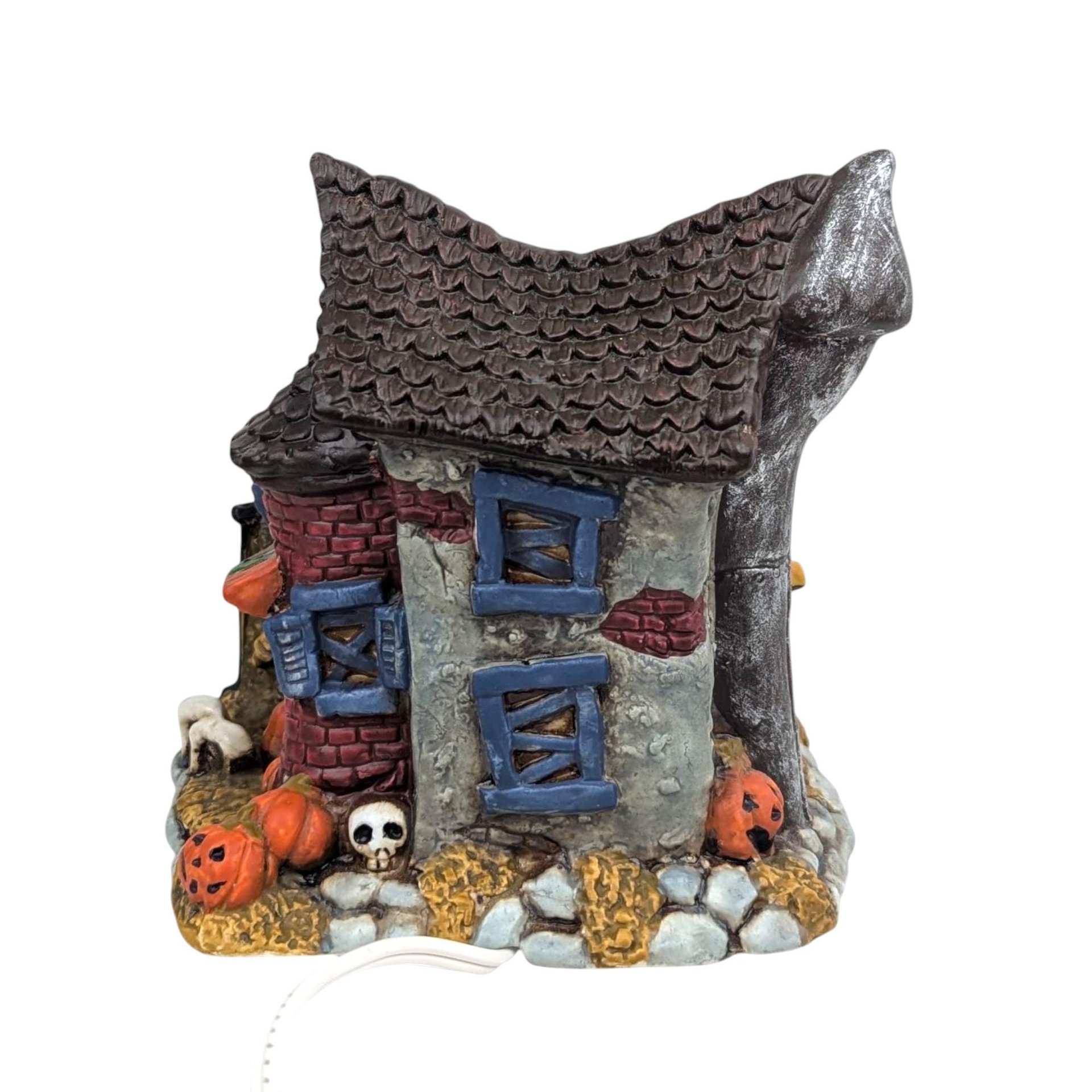Vintage Light-Up Halloween Village Deli: Spooky Town Monster Figurine