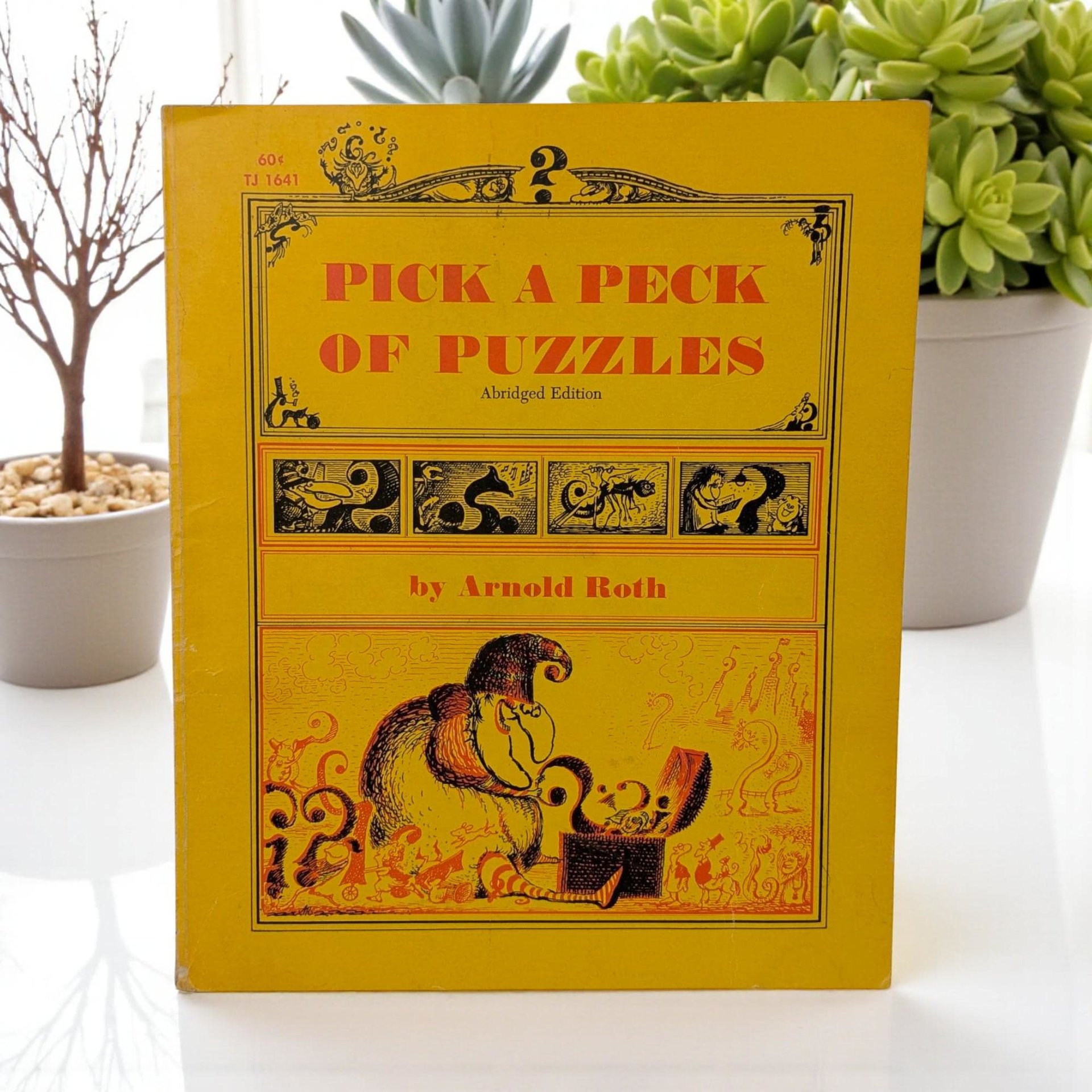 Vintage 1970 Puzzle Book: Pick a Peck of Puzzles by Arnold Roth, Mid-Century Brain Teasers