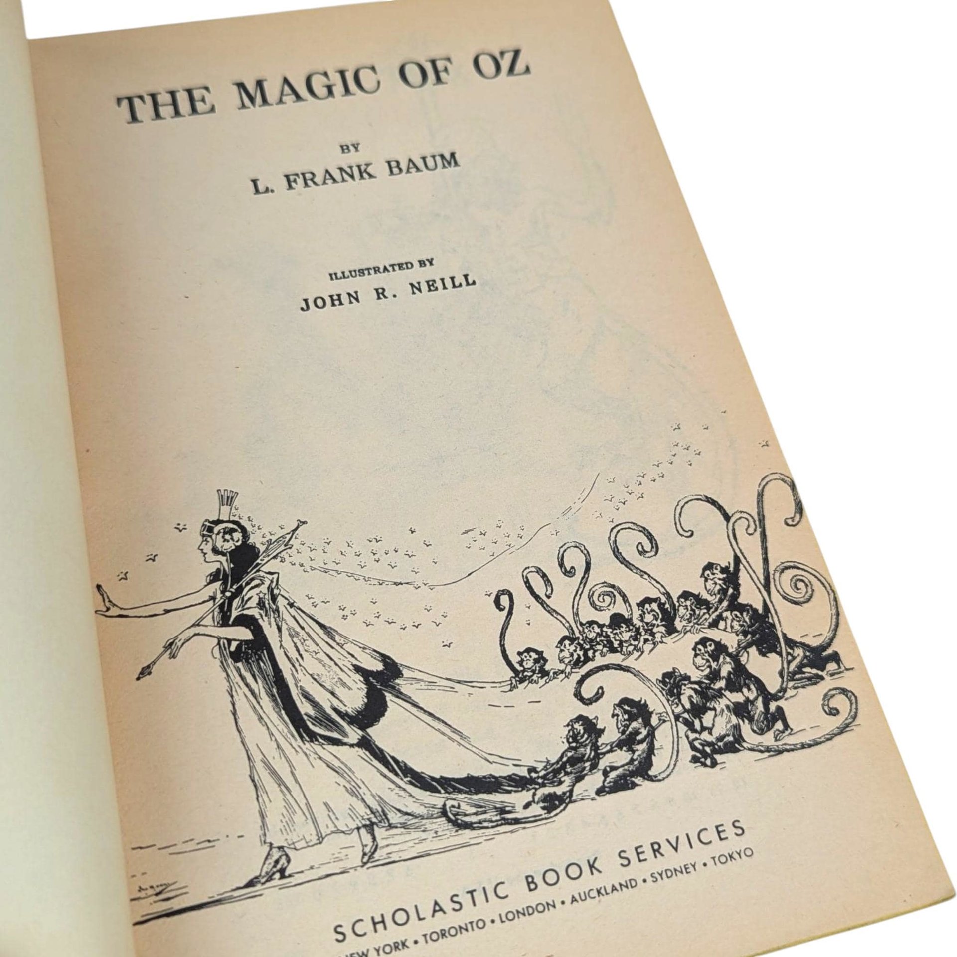Vintage 1960s The Magic of Oz: L. Frank Baum Paperback, Scholastic Fantasy Novel
