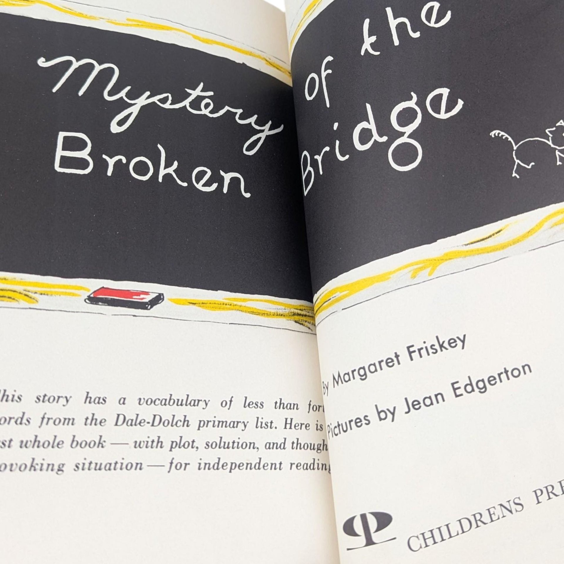 Vintage 1952 Children's Book: Mystery of the Broken Bridge by Margaret Friskey, Train Story
