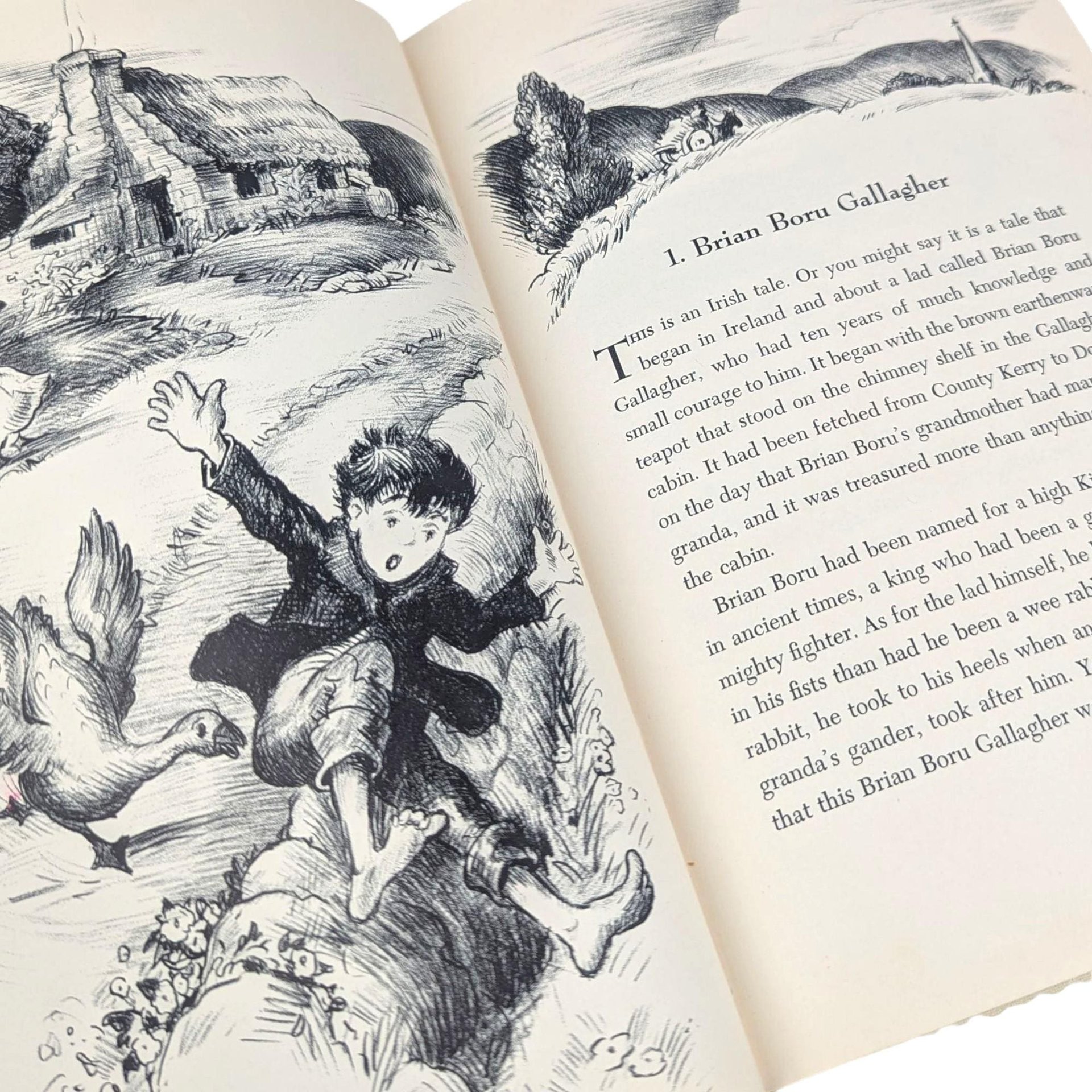 Vintage 1956 Ruth Sawyer Book: The Enchanted Schoolhouse, Irish Folklore Fantasy Novel