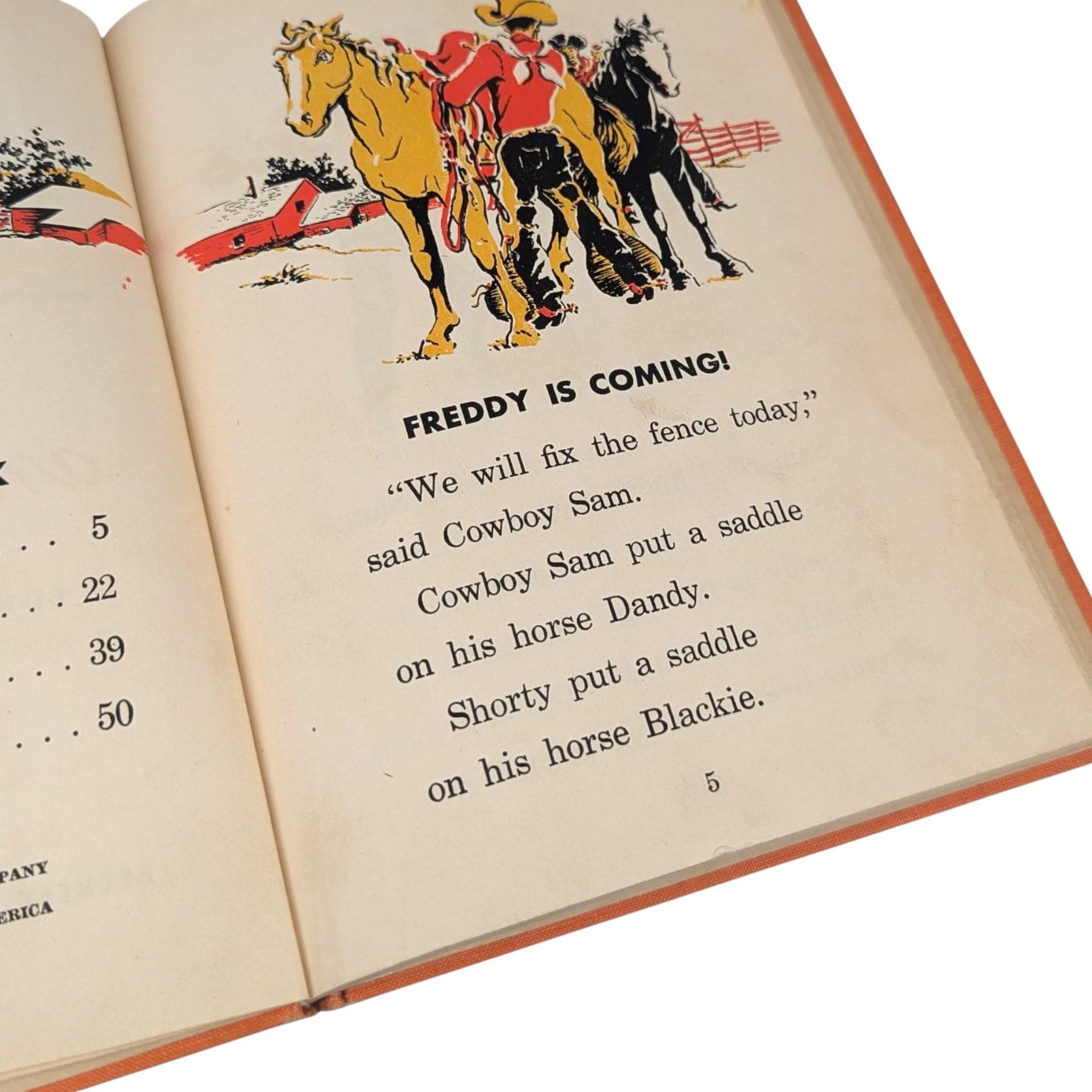Vintage 1951 Cowboy Sam Book: Cowboy Sam and Freddy by Edna Walker Chandler, Western Reader