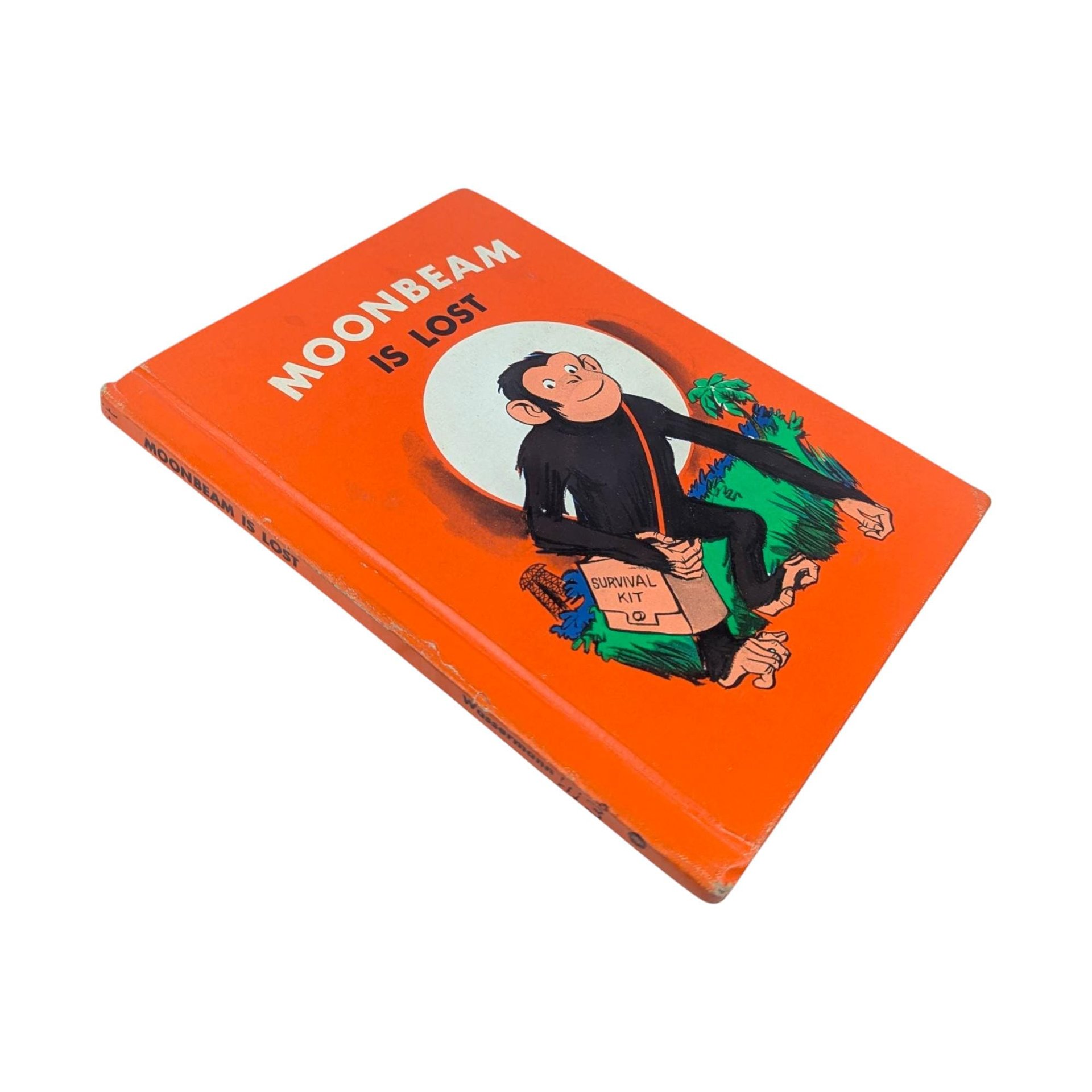Vintage 1970 Moonbeam Book: Moonbeam is Lost by Wassermann, Chimpanzee Story