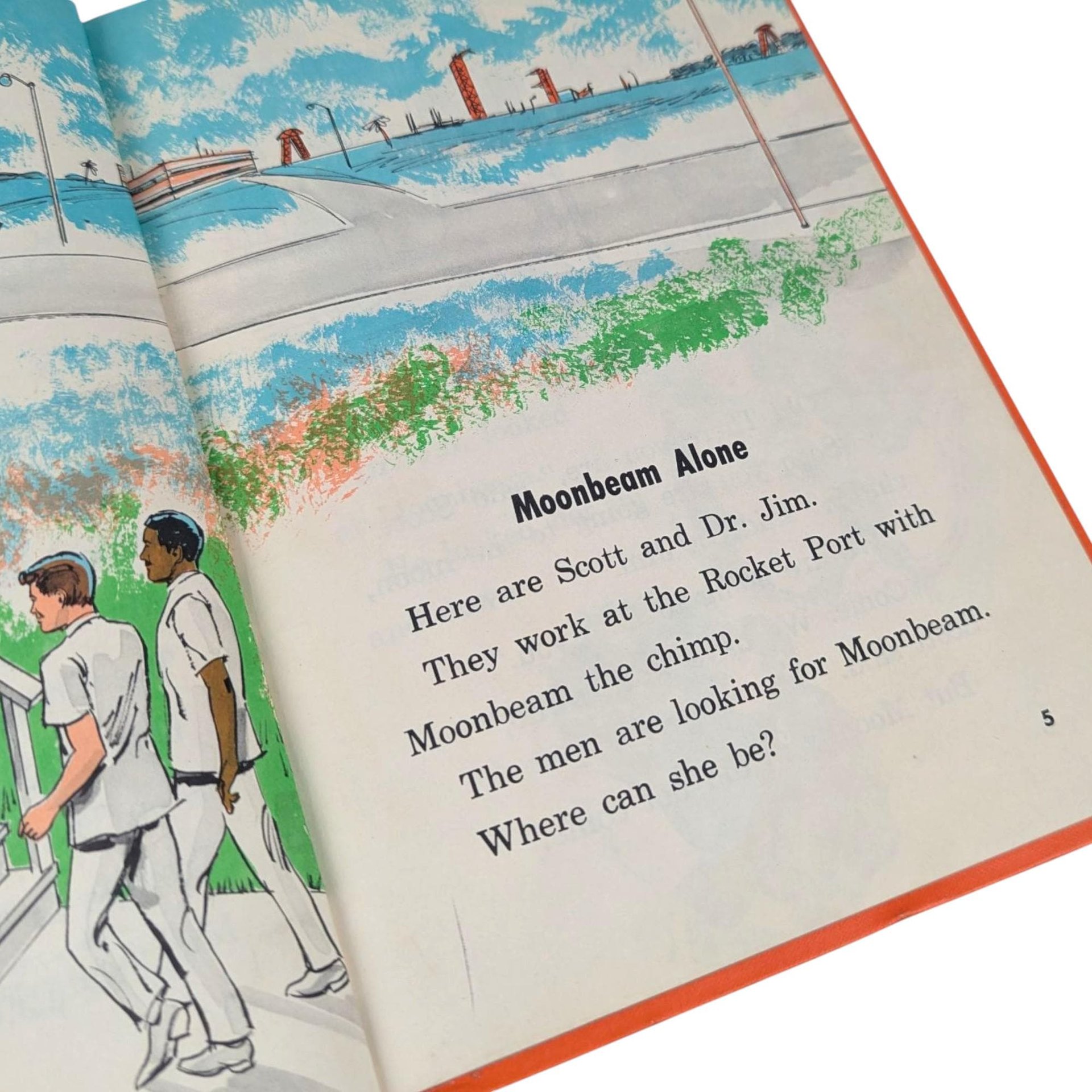 Vintage 1970 Moonbeam Book: Moonbeam is Lost by Wassermann, Chimpanzee Story