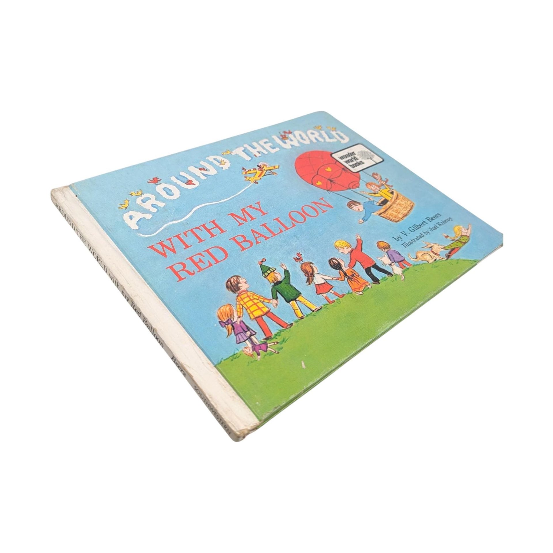 Vintage 1973 Around the World Book: My Red Balloon Hardcover Story