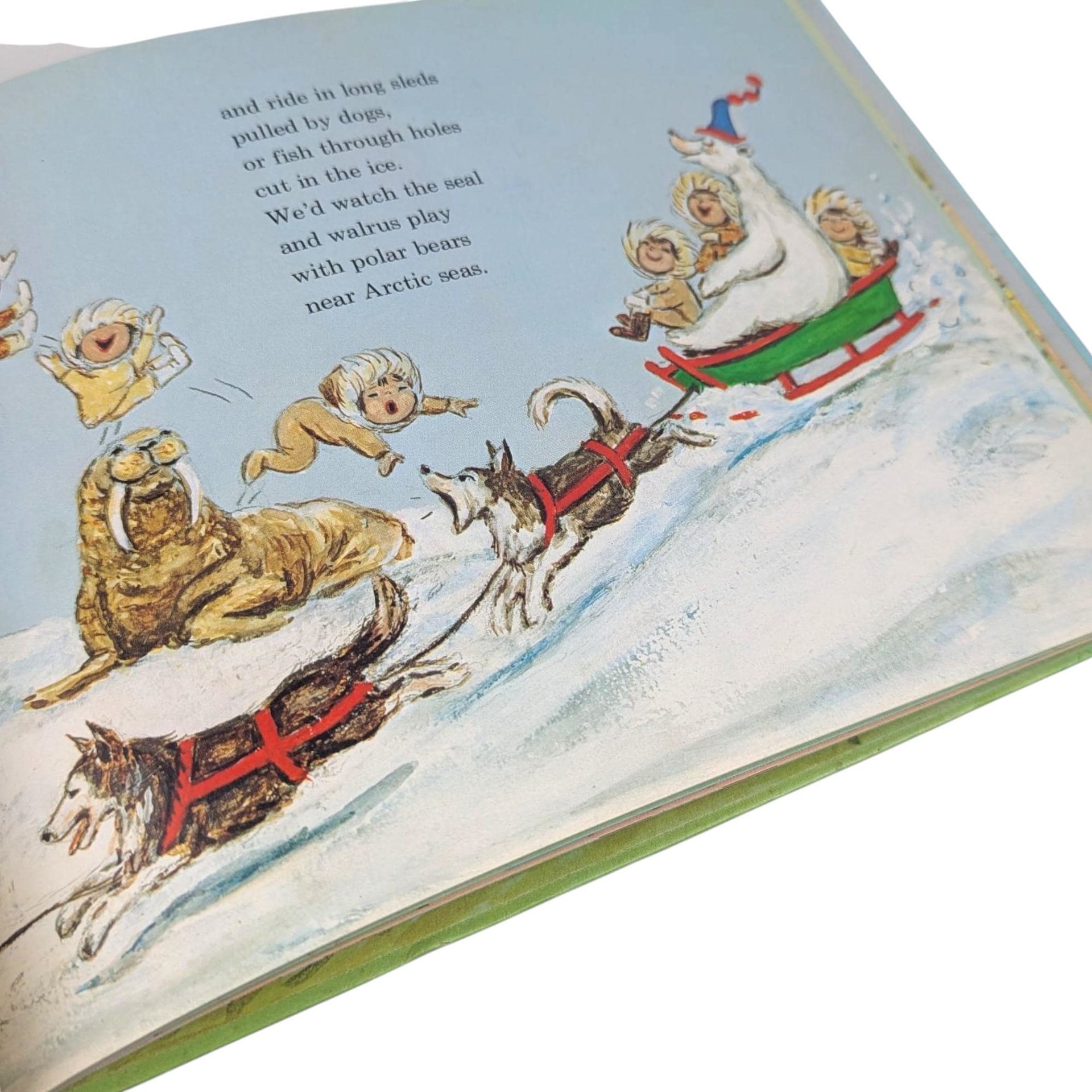 Vintage 1973 Around the World Book: My Red Balloon Hardcover Story