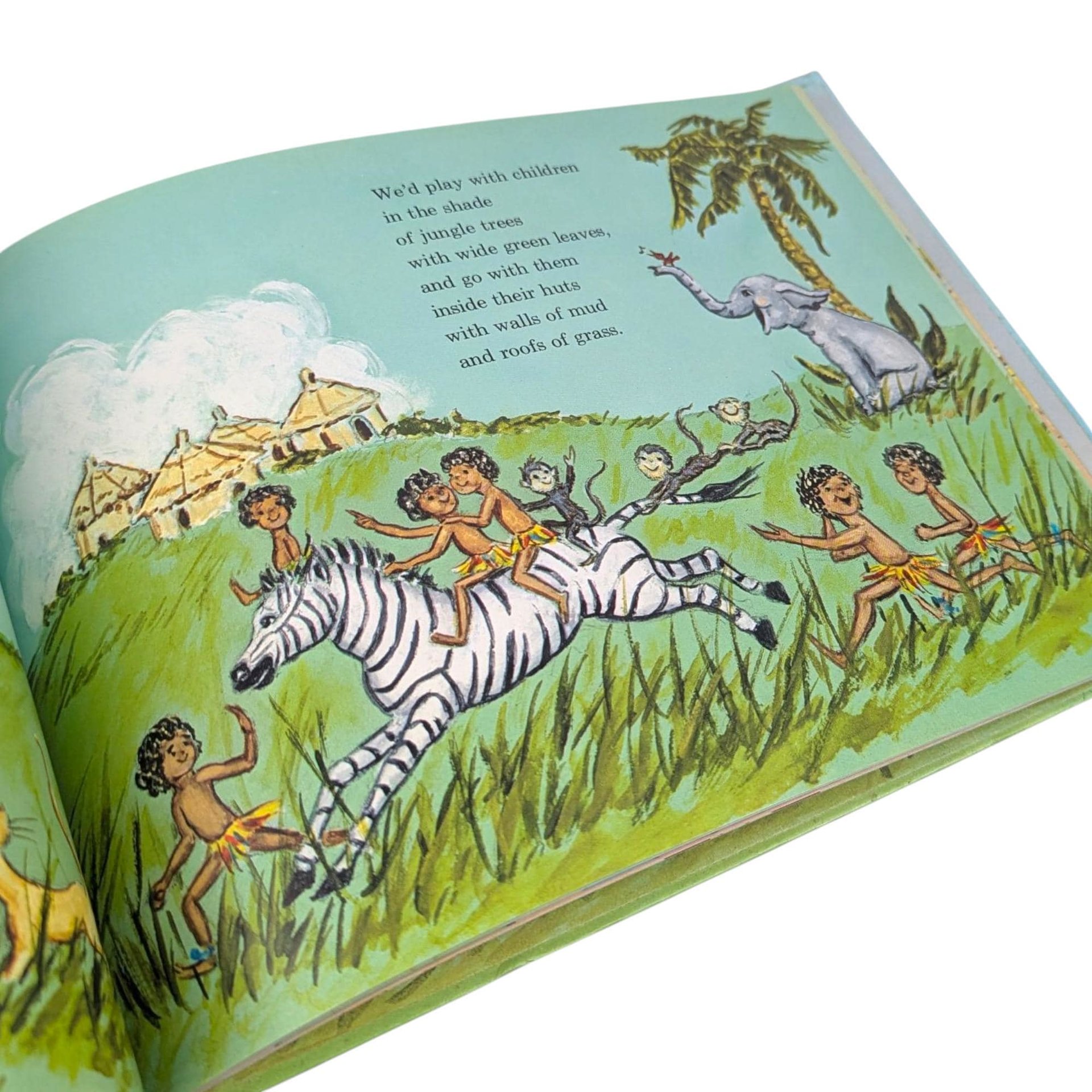 Vintage 1973 Around the World Book: My Red Balloon Hardcover Story