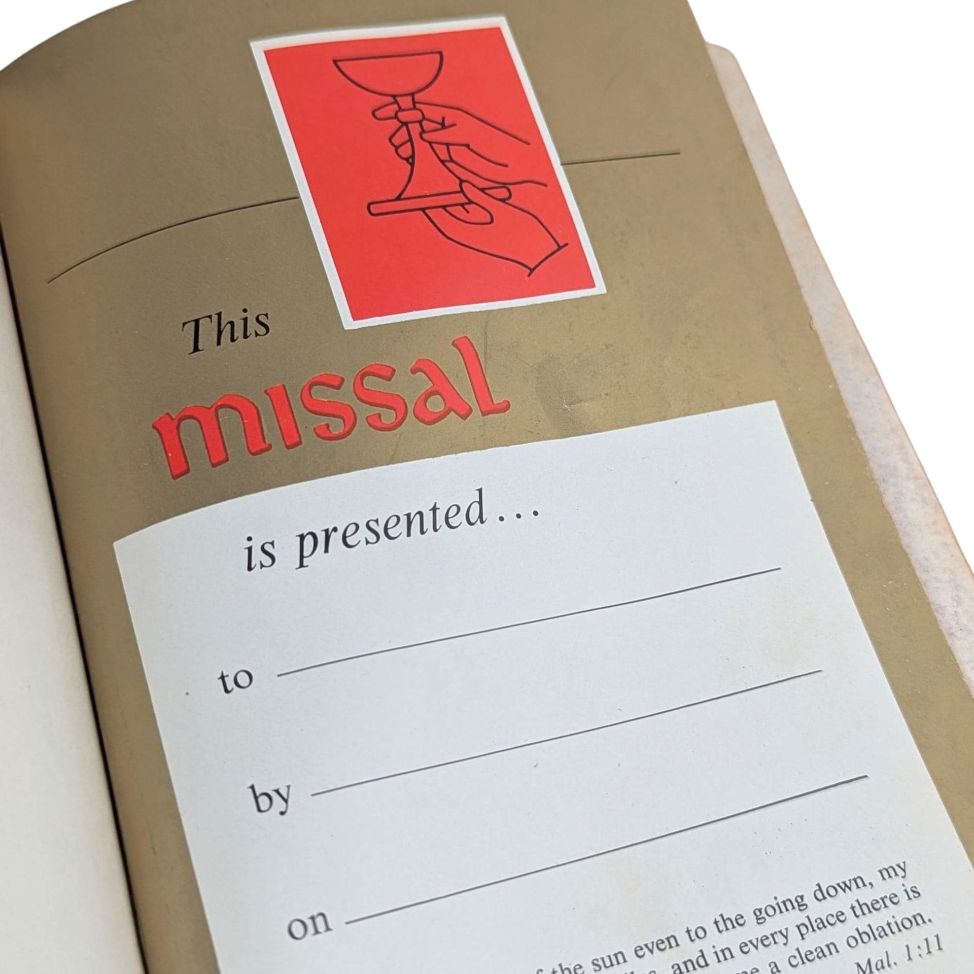 Vintage 1959 The Catholic Missal: Reverend O'Connell & Martin Hardcover