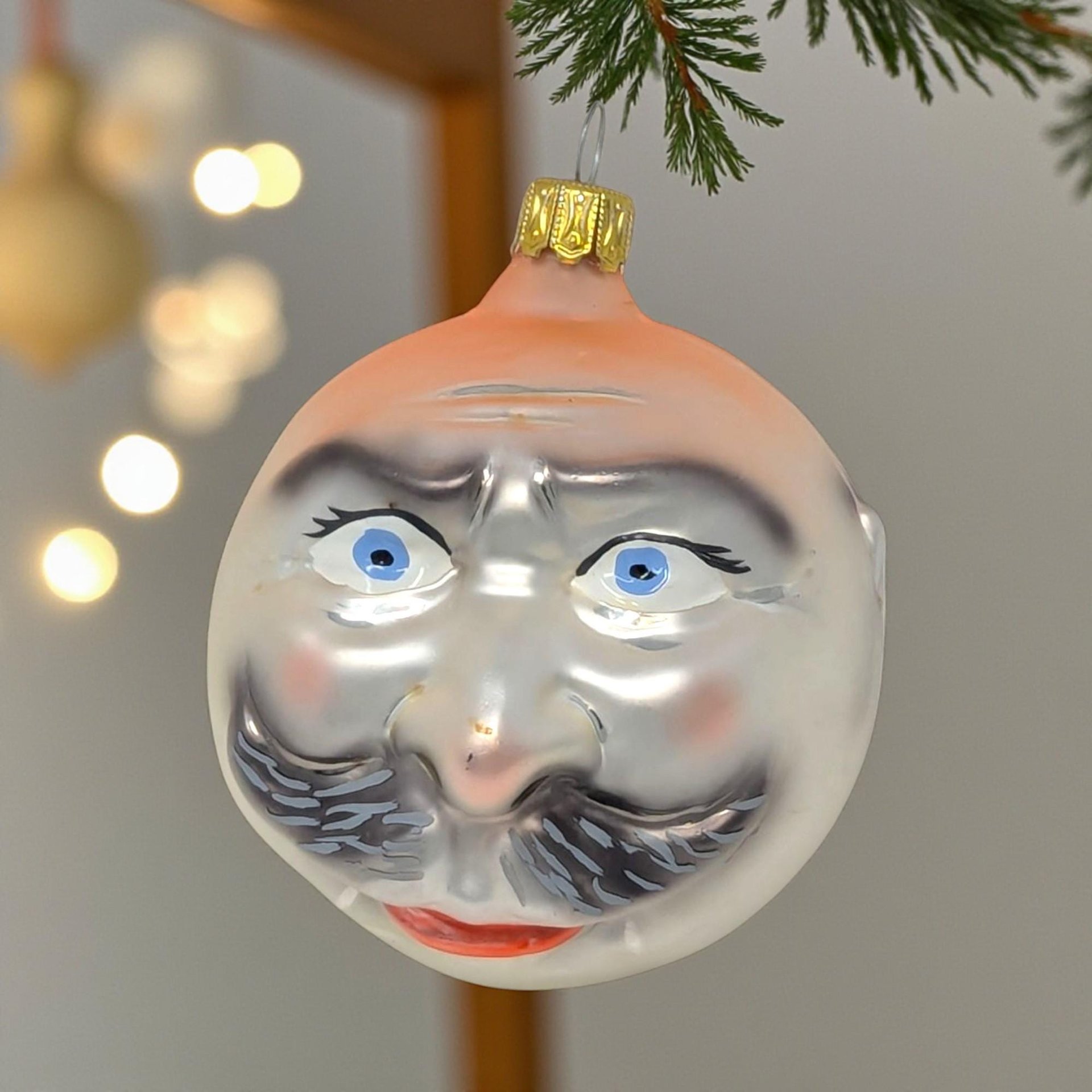 Vintage Upside Down Man Ornament: German Style Blown Glass Figurine