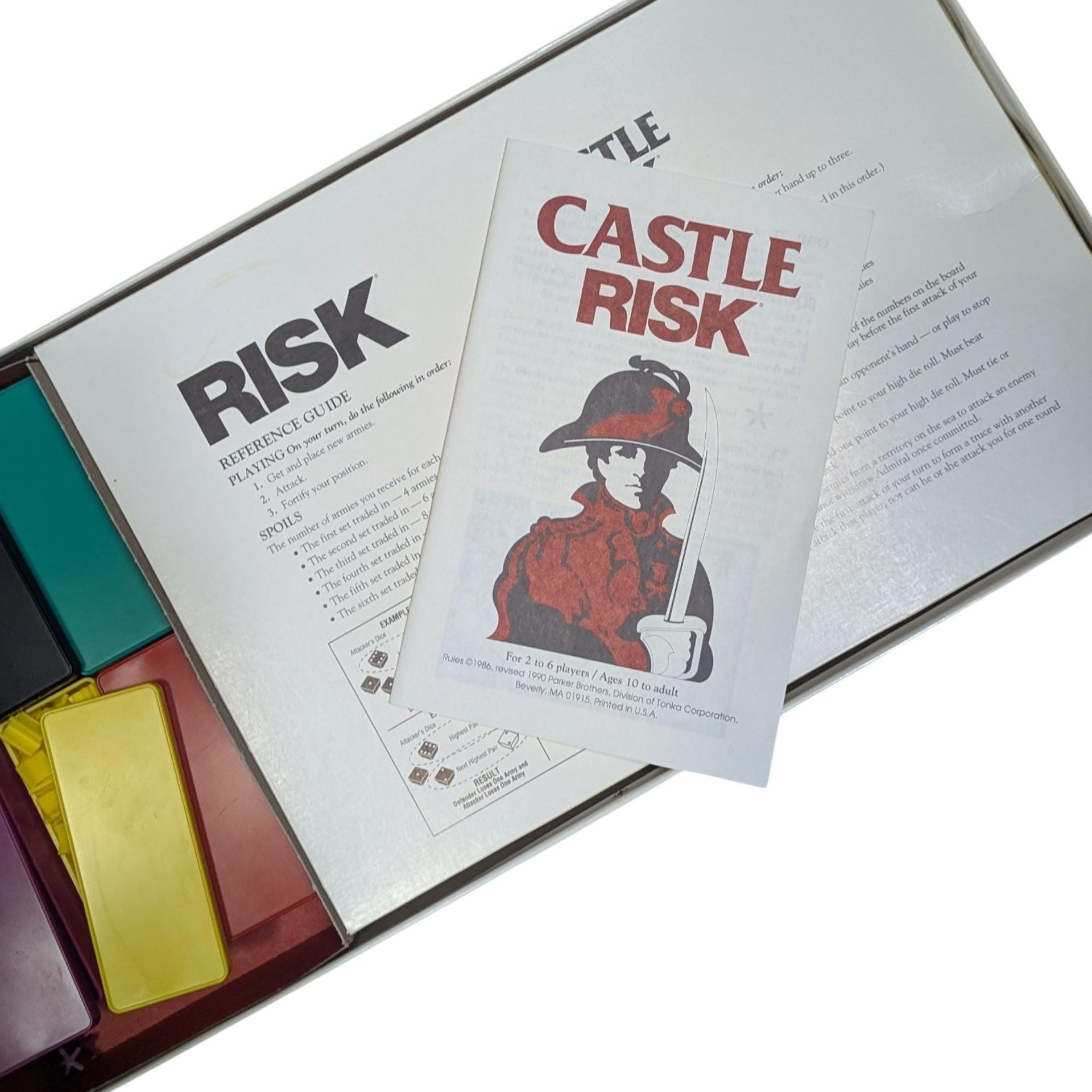 Vintage 1986 Risk & Castle Risk Game: Parker Brothers Combo Set