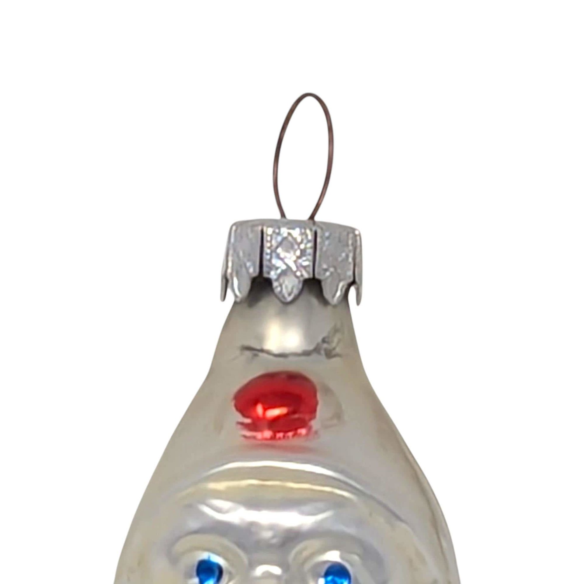 Vintage Pierrot Clown Ornament: Italian Style Blown Glass Musician Figure