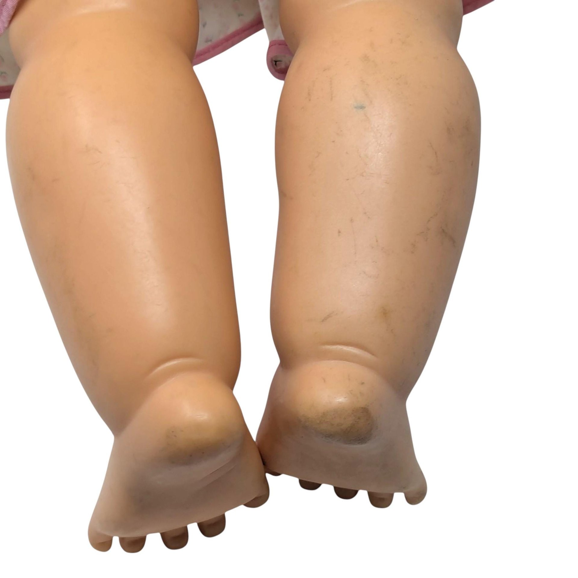 Vintage 1950s Large Plastic Baby Doll: 23-Inch Doll with Open Close Eyes