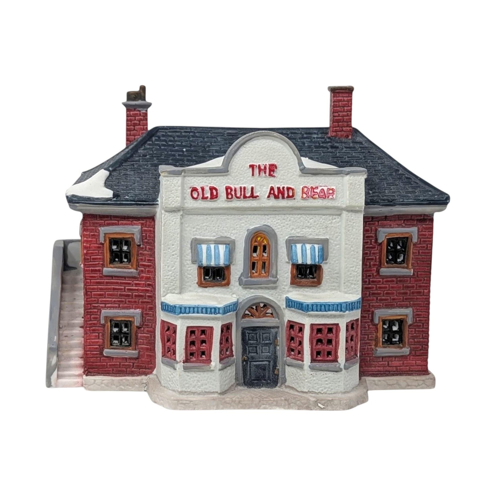 Vintage 1994 Lemax The Old Bull and Bear: Dickensvale Lighted Christmas Village Pub