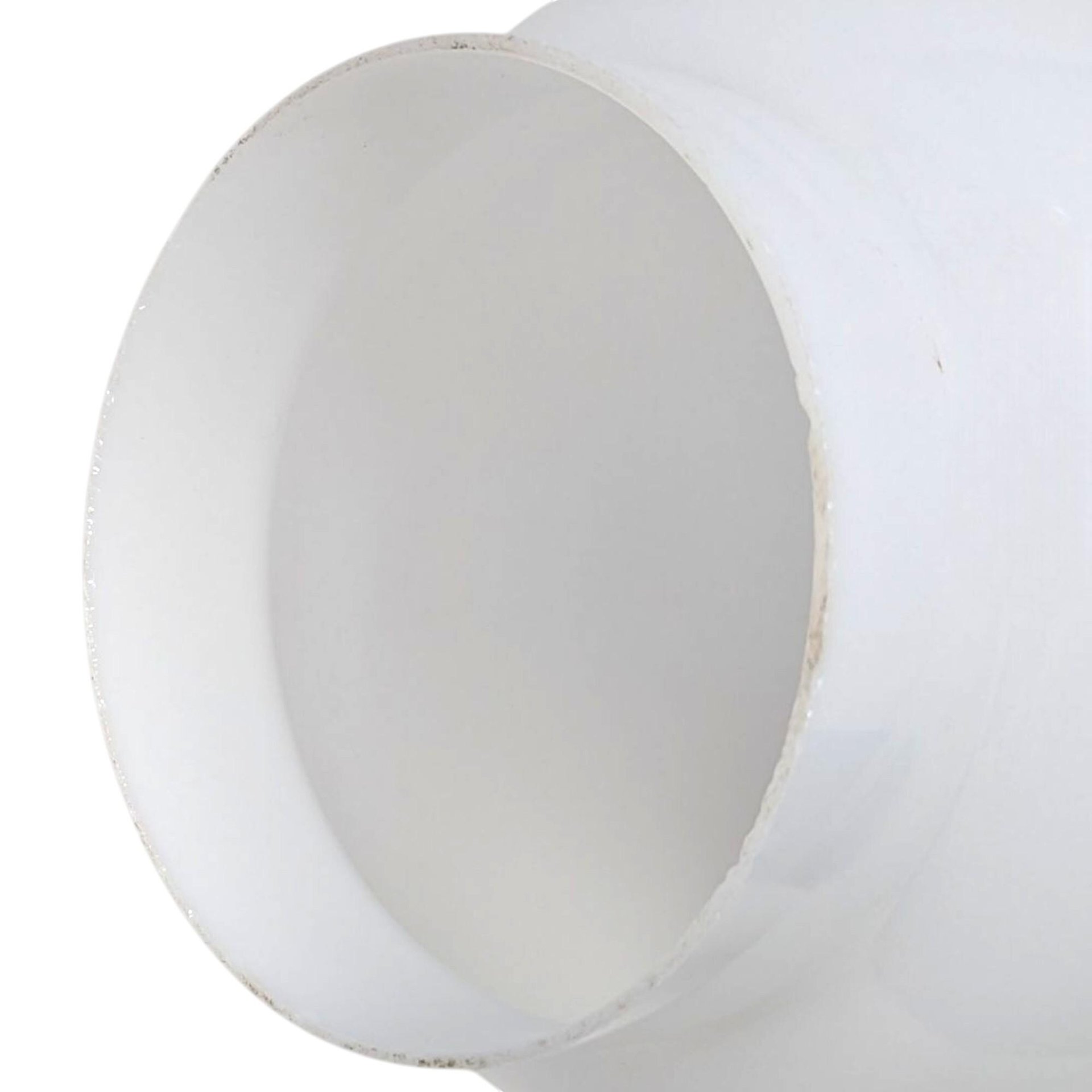 Vintage White Glass Lamp Shade: Crimped Edge Replacement Shape