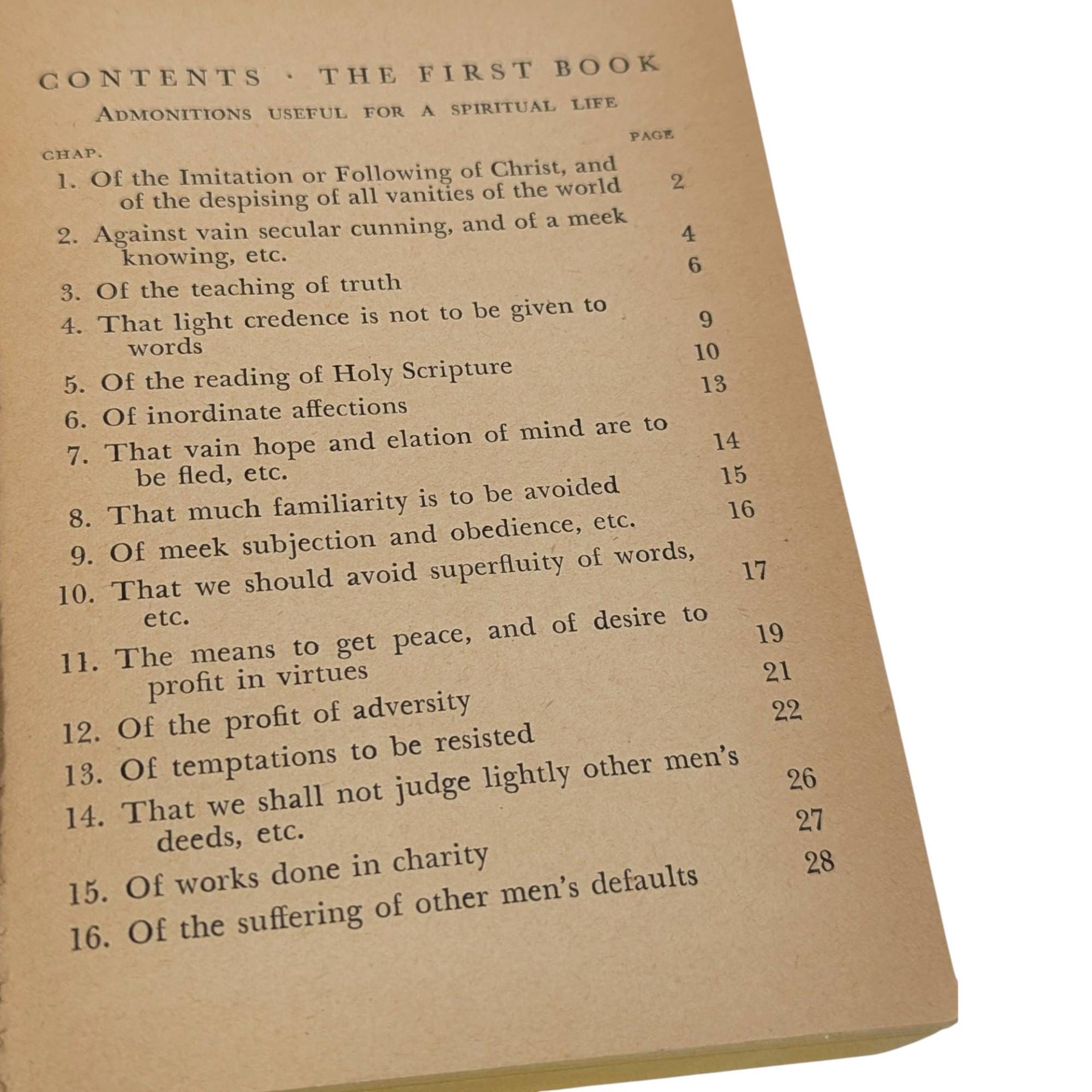 1953 The Imitation of Christ Book: Thomas à Kempis Cardinal Edition