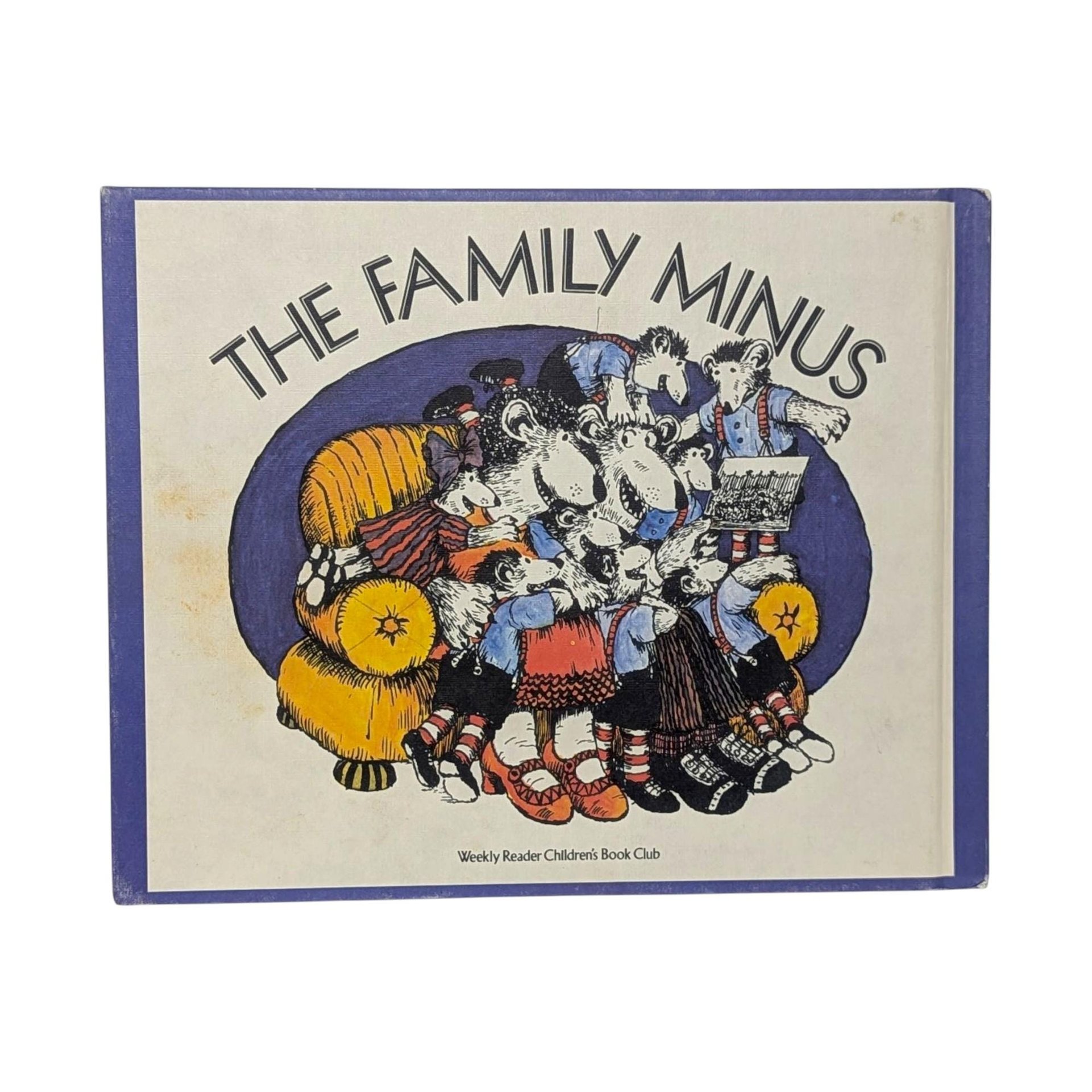 Vintage 1977 The Family Minus: Fernando Krahn Illustrated Hardcover Book