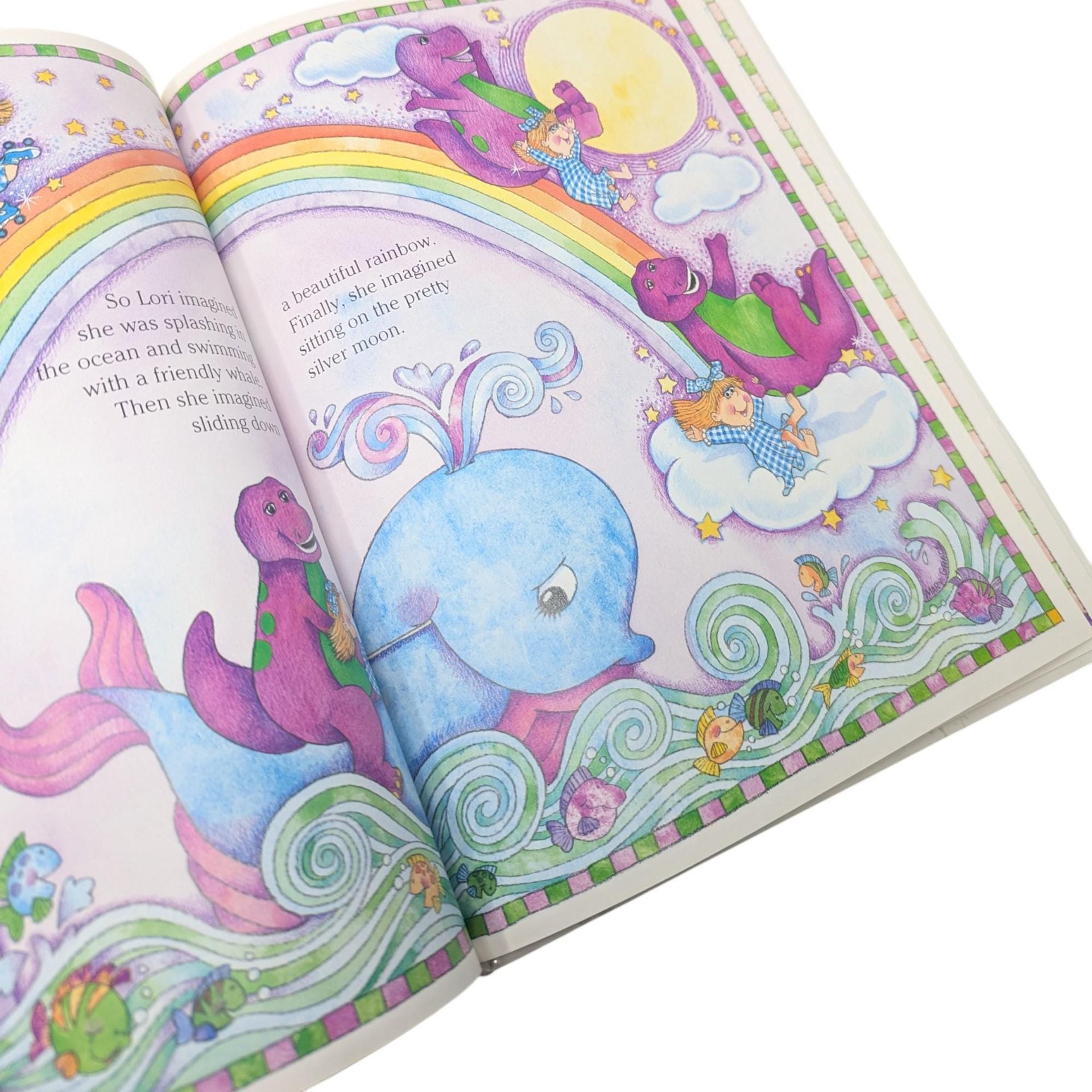 Vintage 1992 Just Imagine: Barney the Dinosaur Hardcover Picture Book