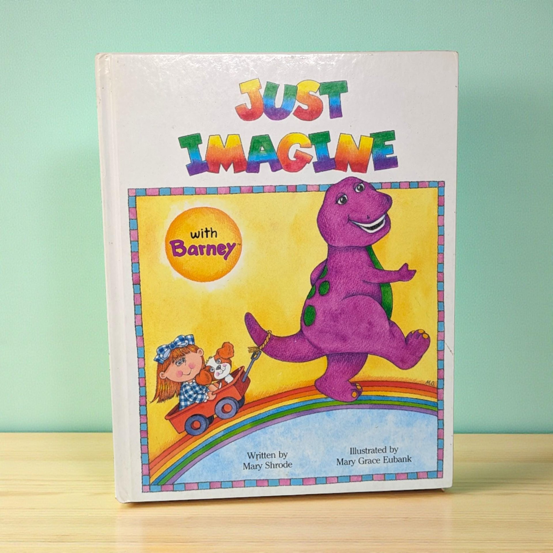 Vintage 1992 Just Imagine: Barney the Dinosaur Hardcover Picture Book