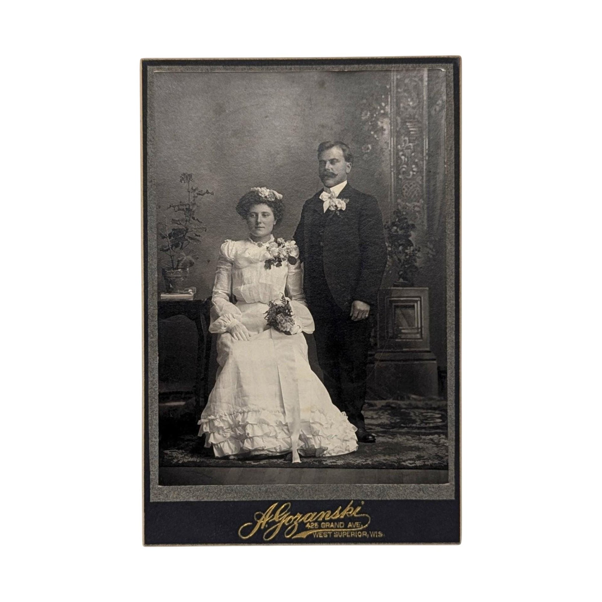 Gozanski Cabinet Card Set: 4 Vintage Superior WI Portraits