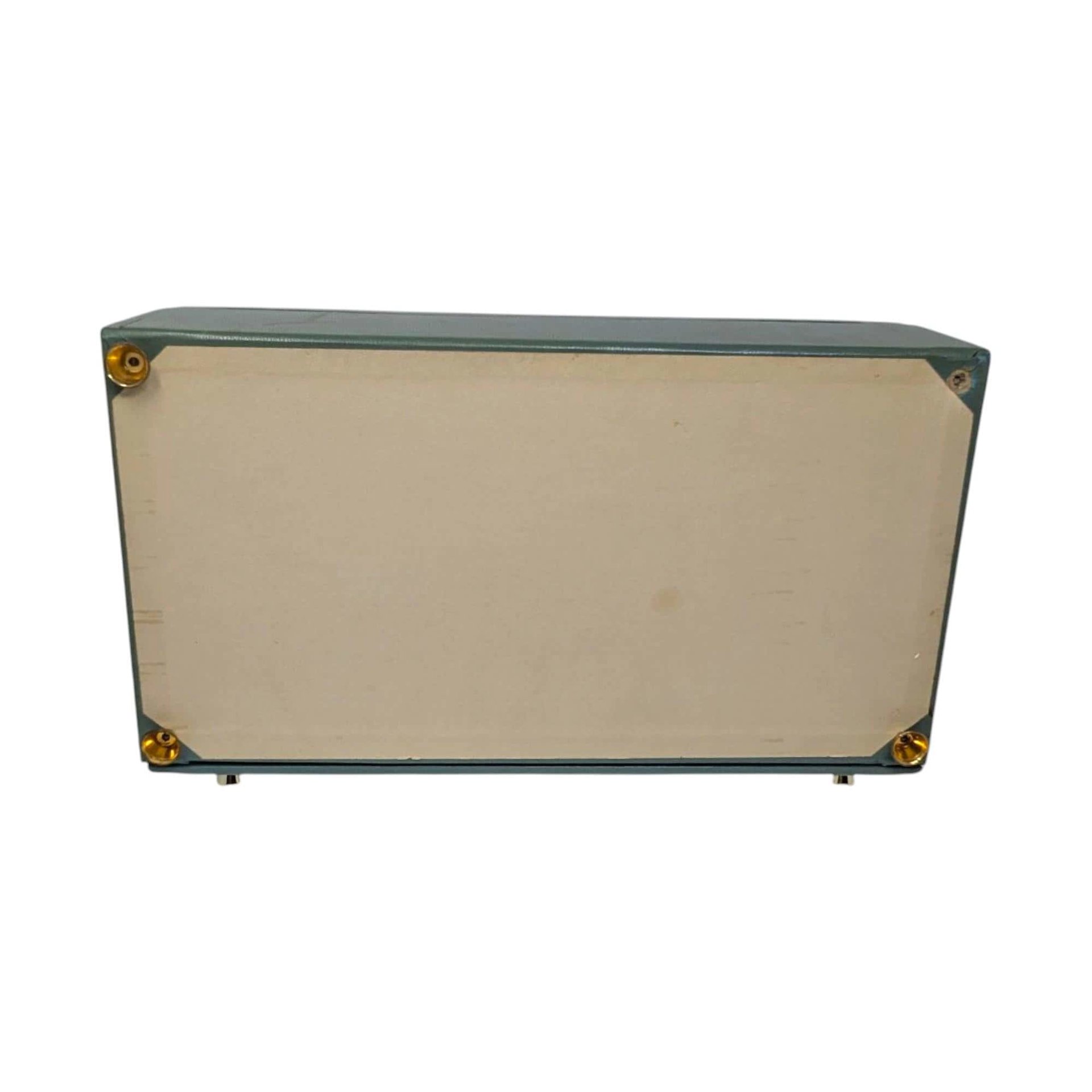 Vintage Lady Buxton Jewelry Box: Large Blue Green Organizer