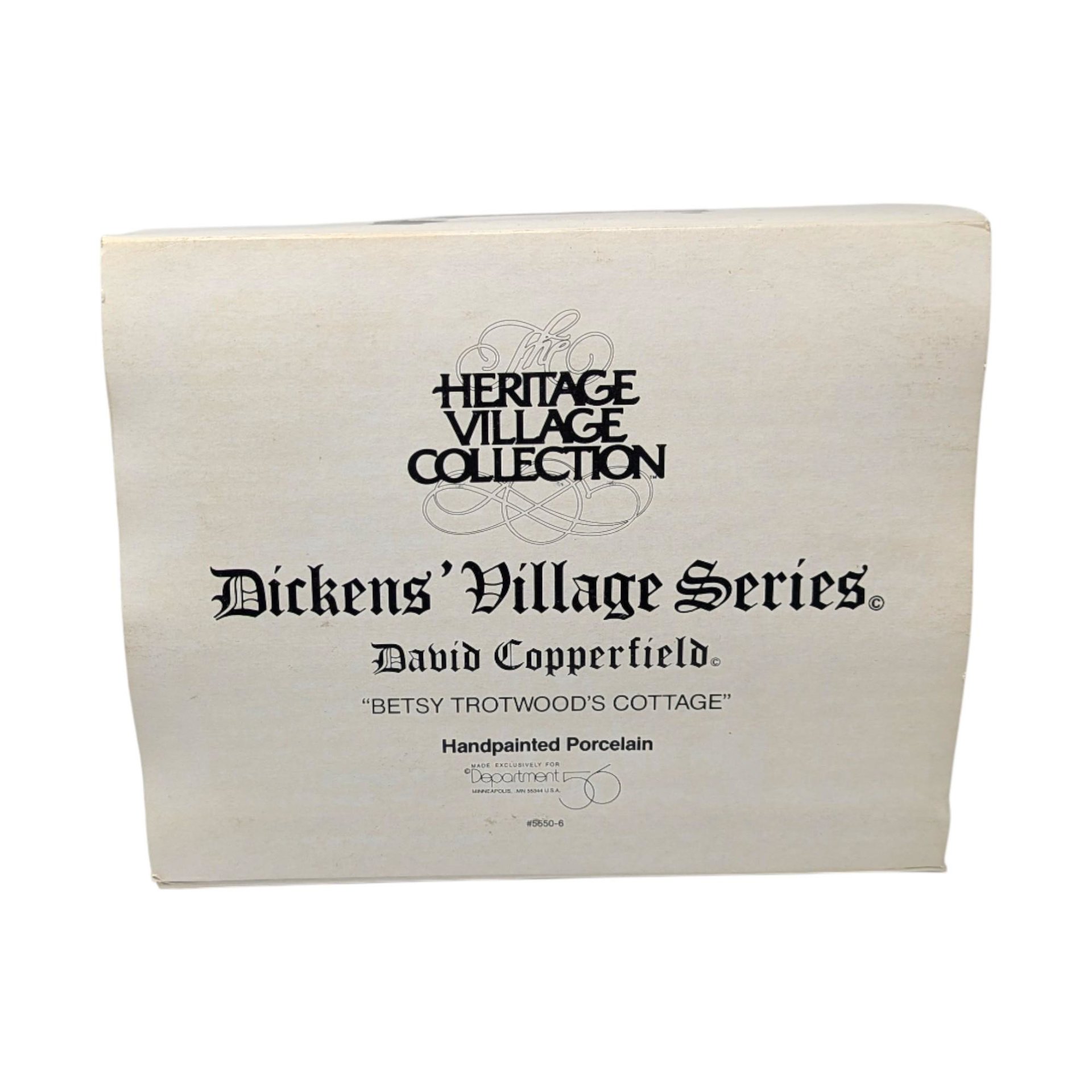 Vintage 1989 Betsy Trotwood's Cottage: Department 56 Dickens Village House