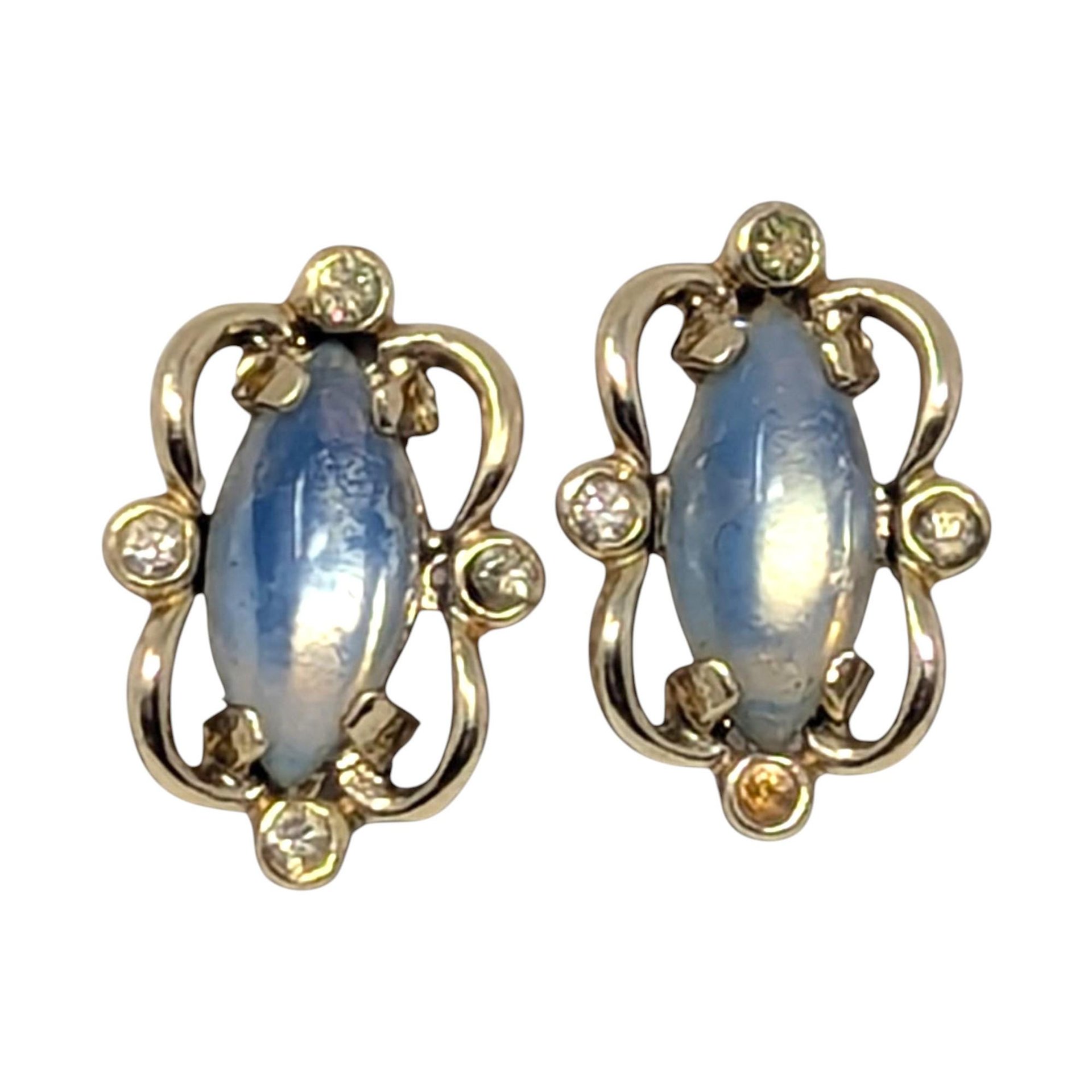 Vintage Earring Collection Your Choice: Faux Pearl, Moonglow, or Tiger Eye