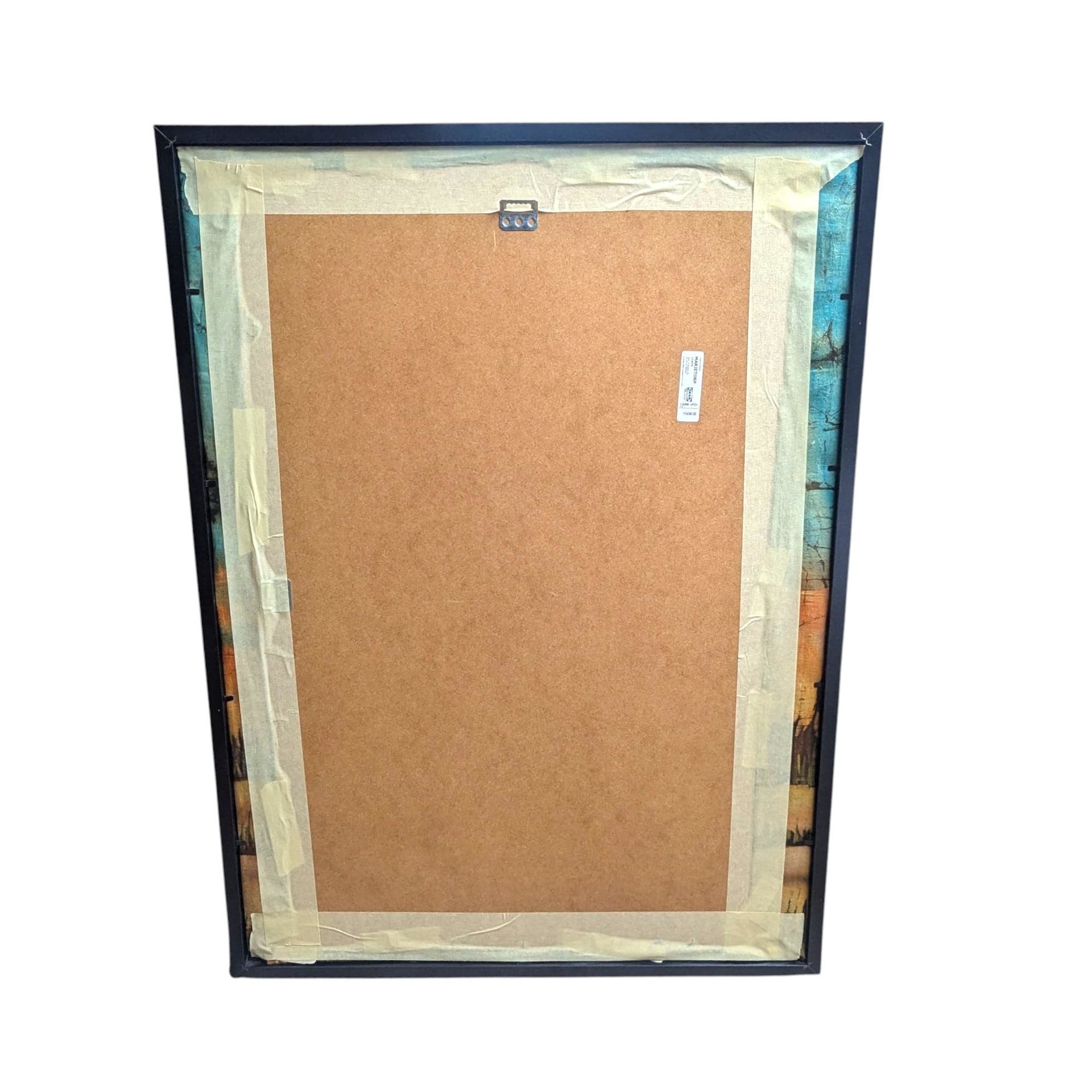 Vintage African Batik Painting: Safari Giraffe Cloth Wall Art