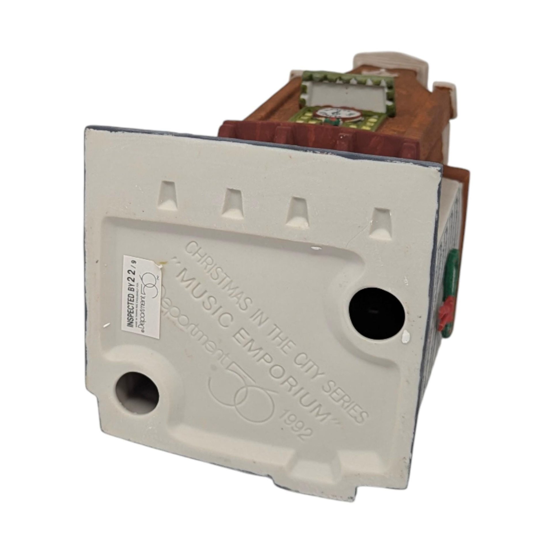 Vintage 1992 Dept 56 Music Emporium: Christmas in the City Village Building