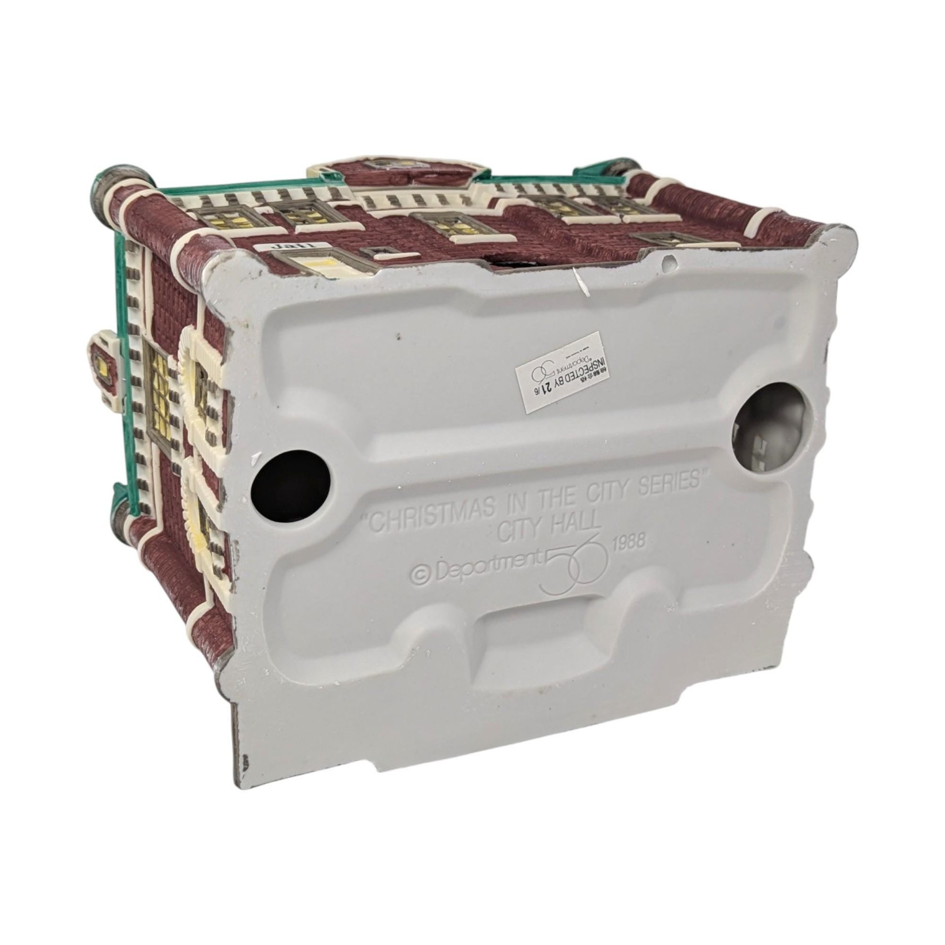 Vintage 1988 Dept 56 City Hall Building: Christmas in the City Village Collection