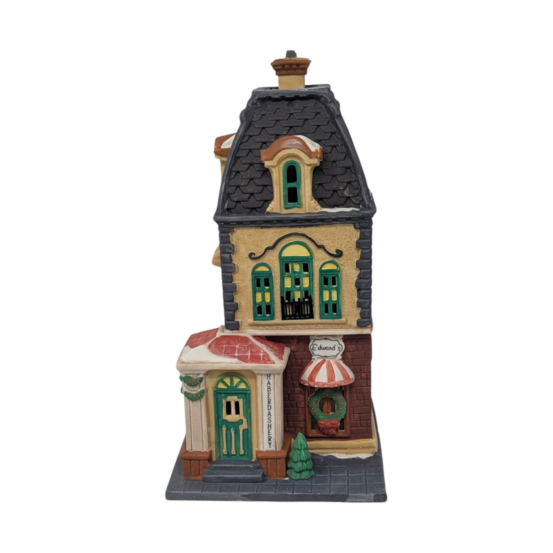 Vintage 1992 Dept 56 Haberdashery Shop: Christmas in the City Village Collection