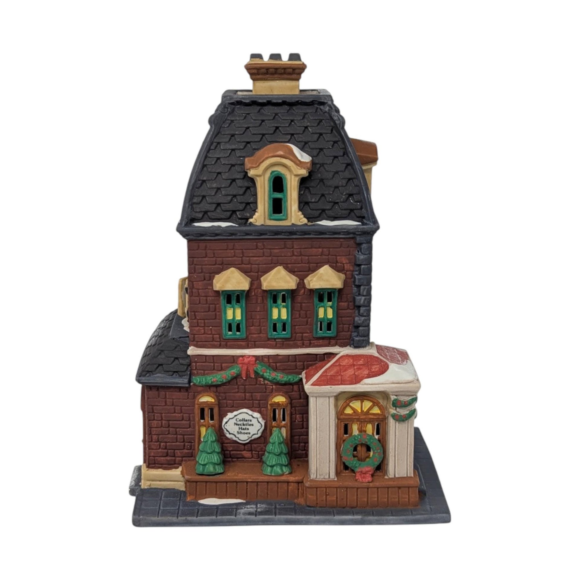 Vintage 1992 Dept 56 Haberdashery Shop: Christmas in the City Village Collection