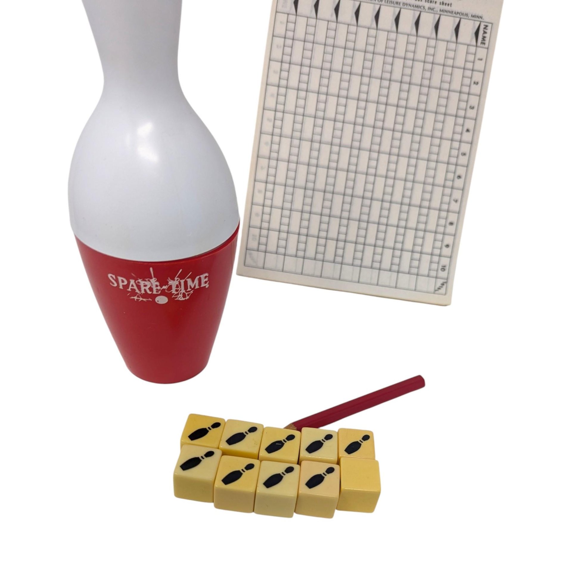 Vintage 1971 Spare-Time Bowling: Lakeside Complete Table Top Dice Game