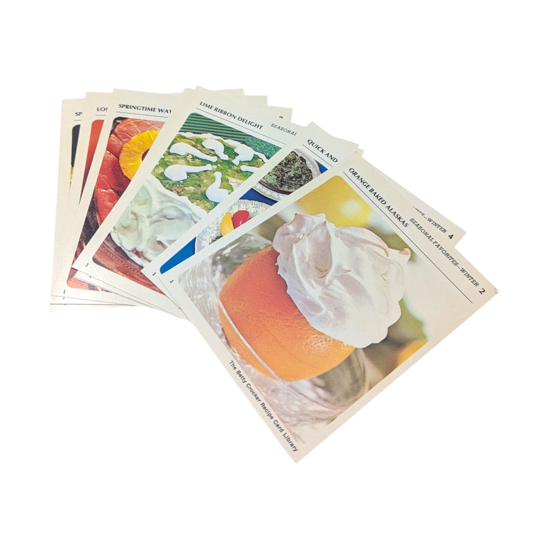 Vintage 1970 Betty Crocker Recipe Library: Green Plastic Box with Card Set