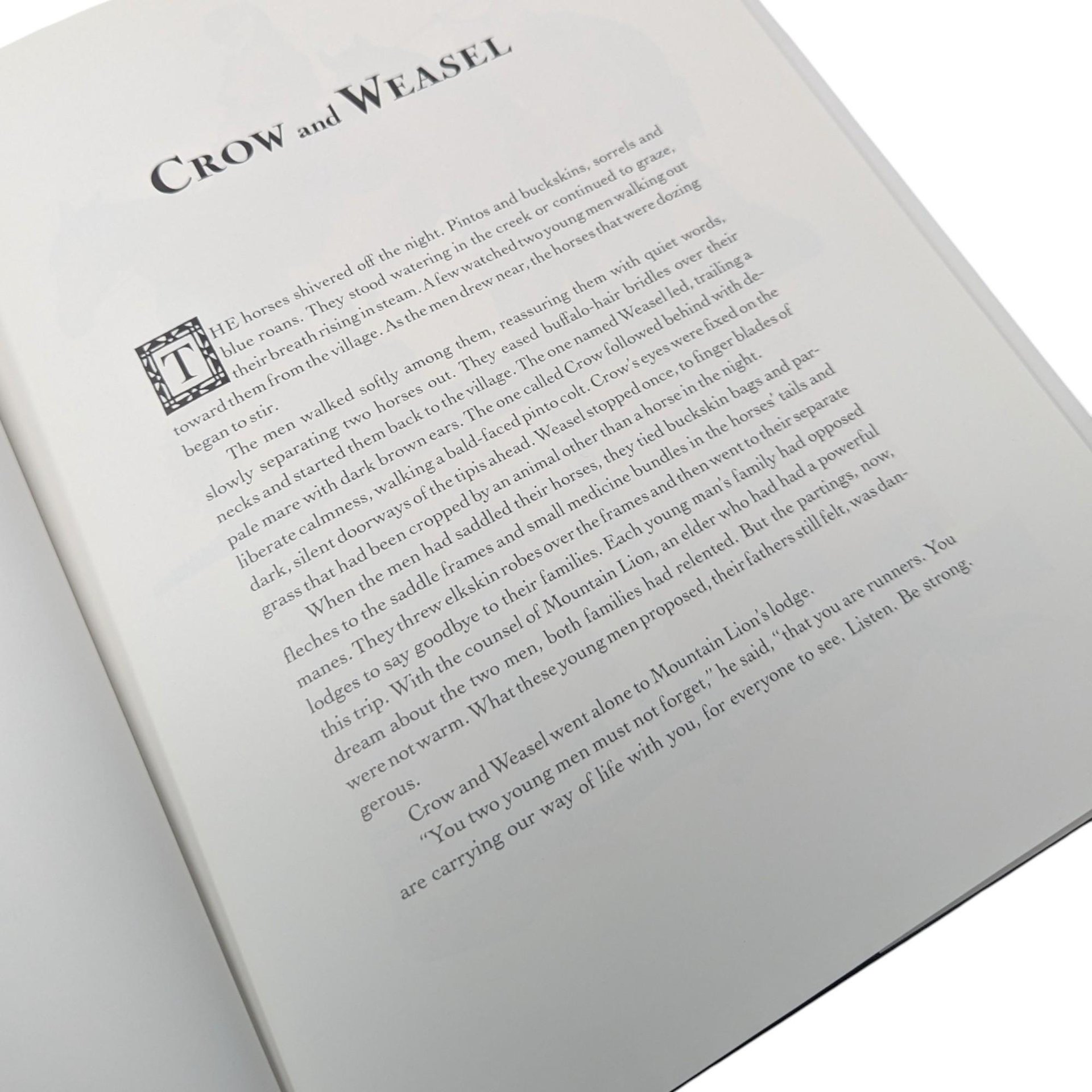 1990 Crow and Weasel: Barry Lopez & Tom Pohrt Illustrated Hardcover Book