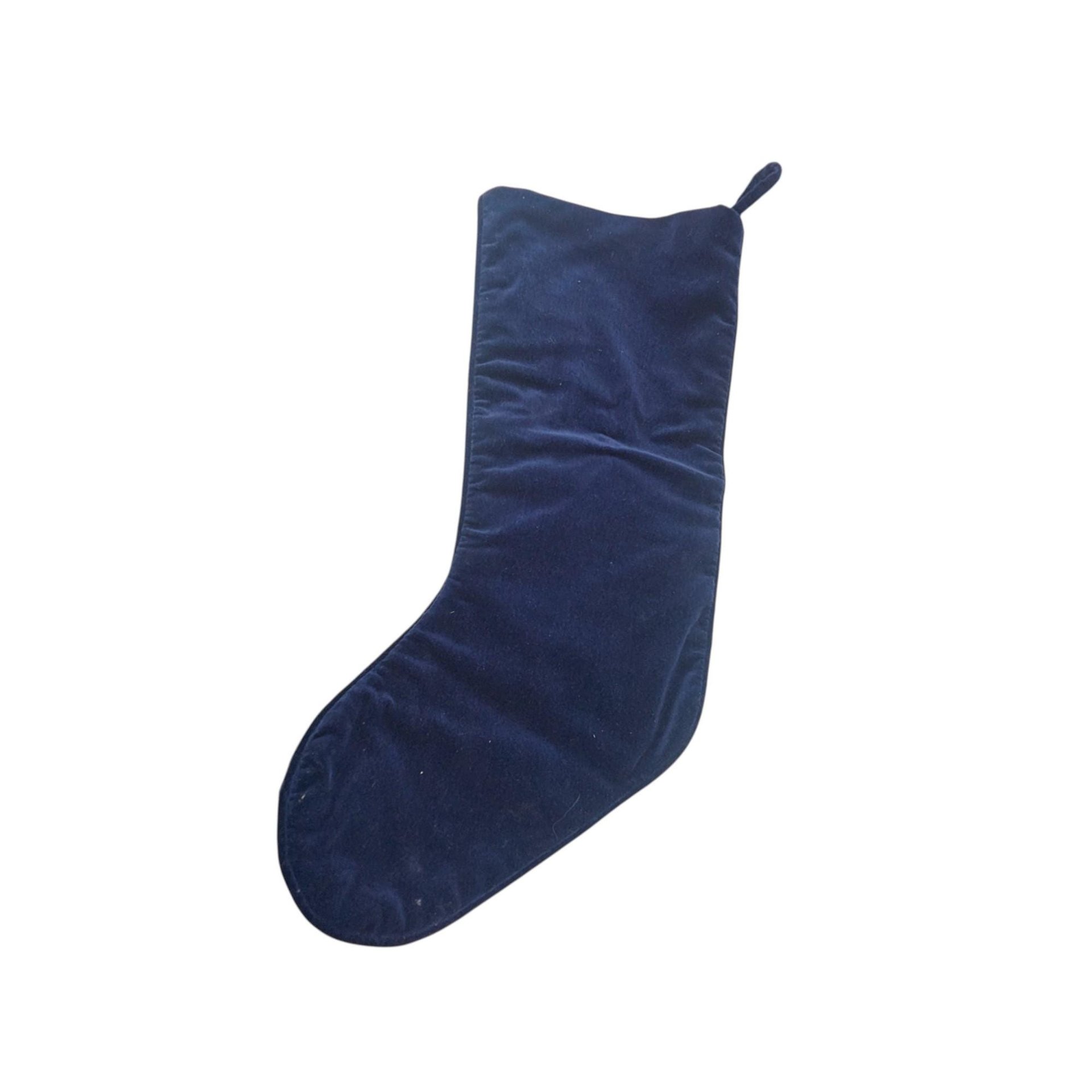 Vintage Handmade Needlepoint Stocking: Black Angel "Peace on Earth"