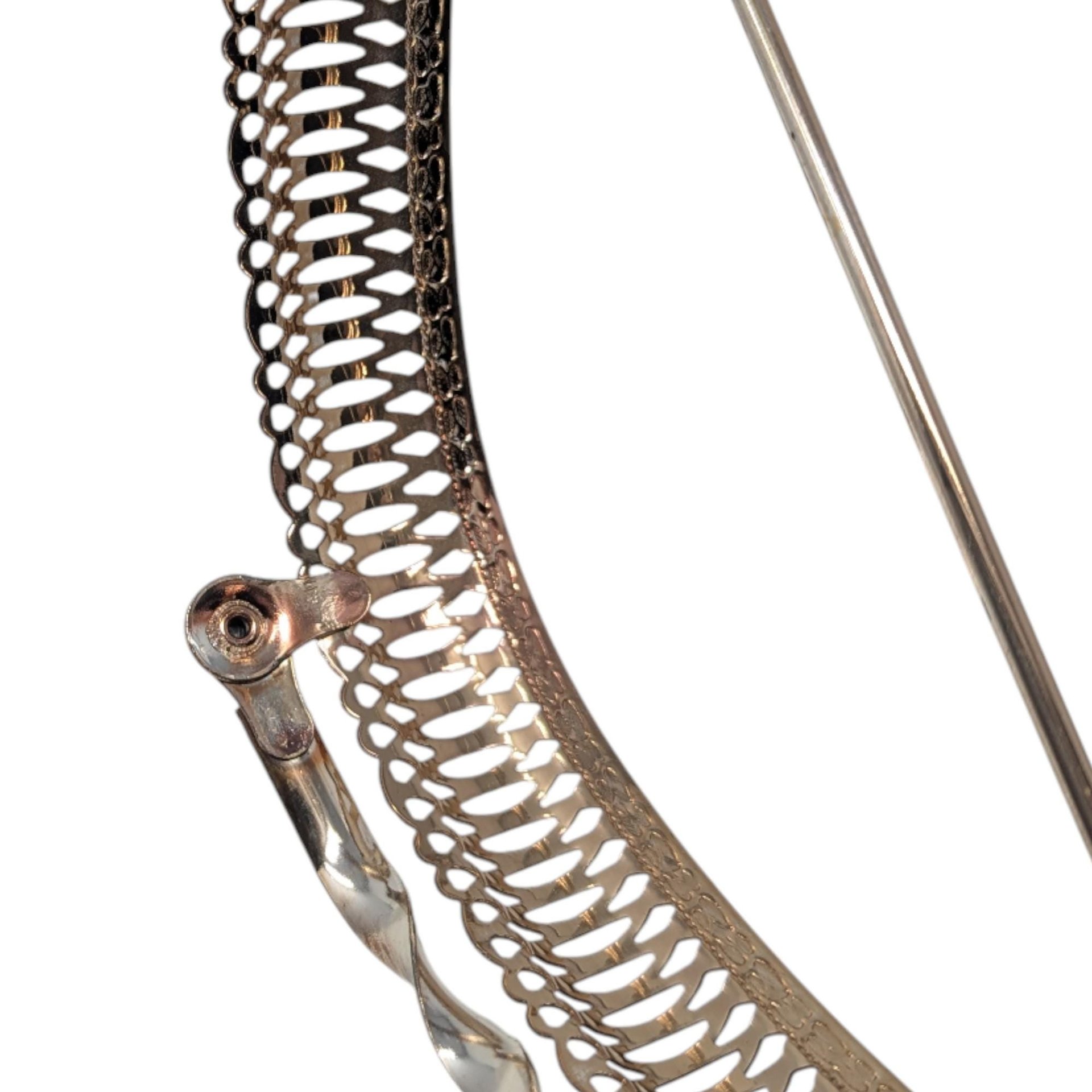 Vintage Oval Vanity Tray Frame: Gold Tone Metal Gallery Rail Base for DIY Projects