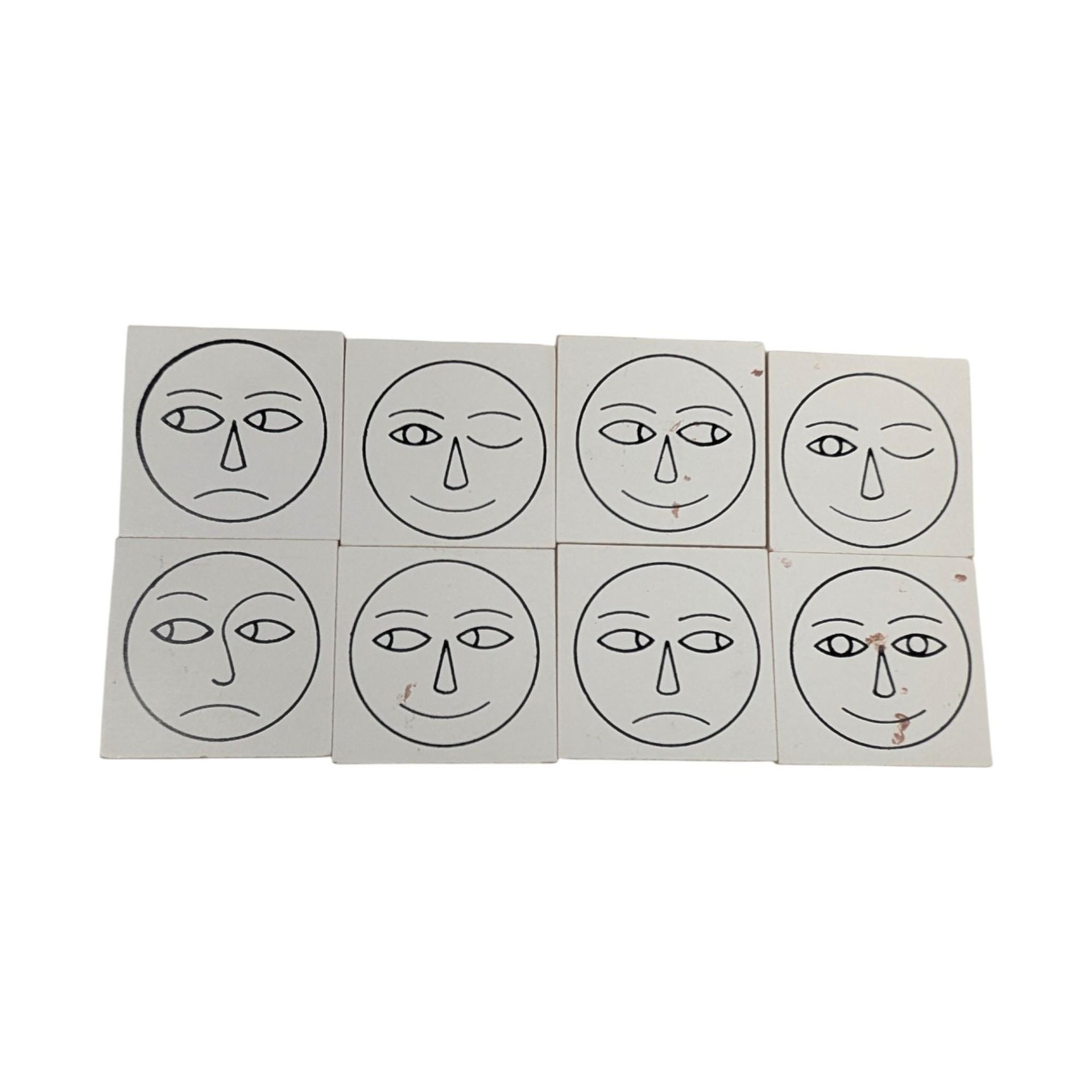 Vintage Creative Playthings Face Matching Game J0480: Mid-Century Wood Learning Toy