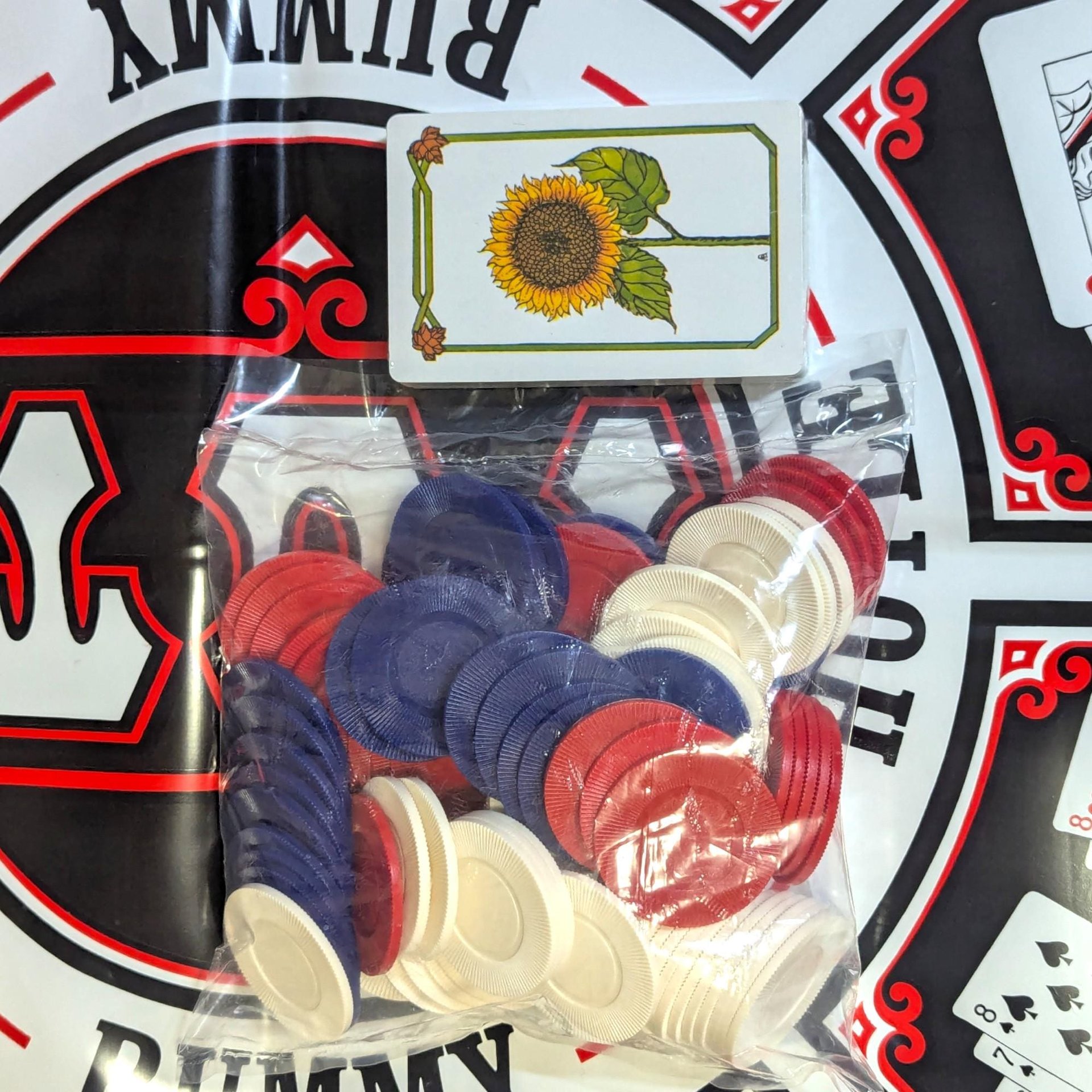 Vintage 1979 Rummy by Hoyle Game: Sealed Chips Plastic Mat Card Game